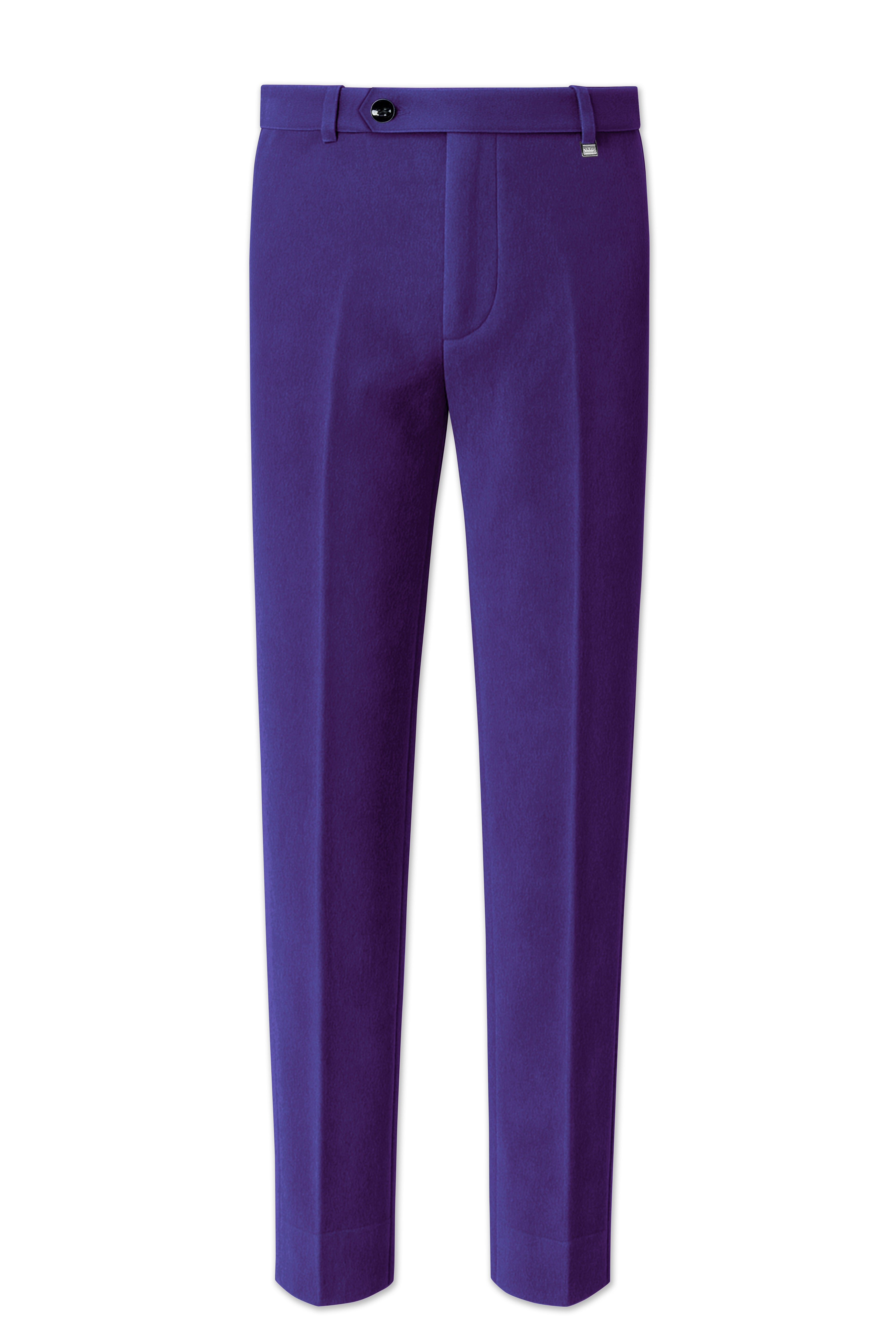 Velaris-Jacarta Purple Velvet Stretchable Waistband Pant