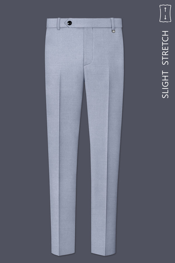 Mistivell-Mountain Mist Gray Wool Rich Stretchable Waistband Pant