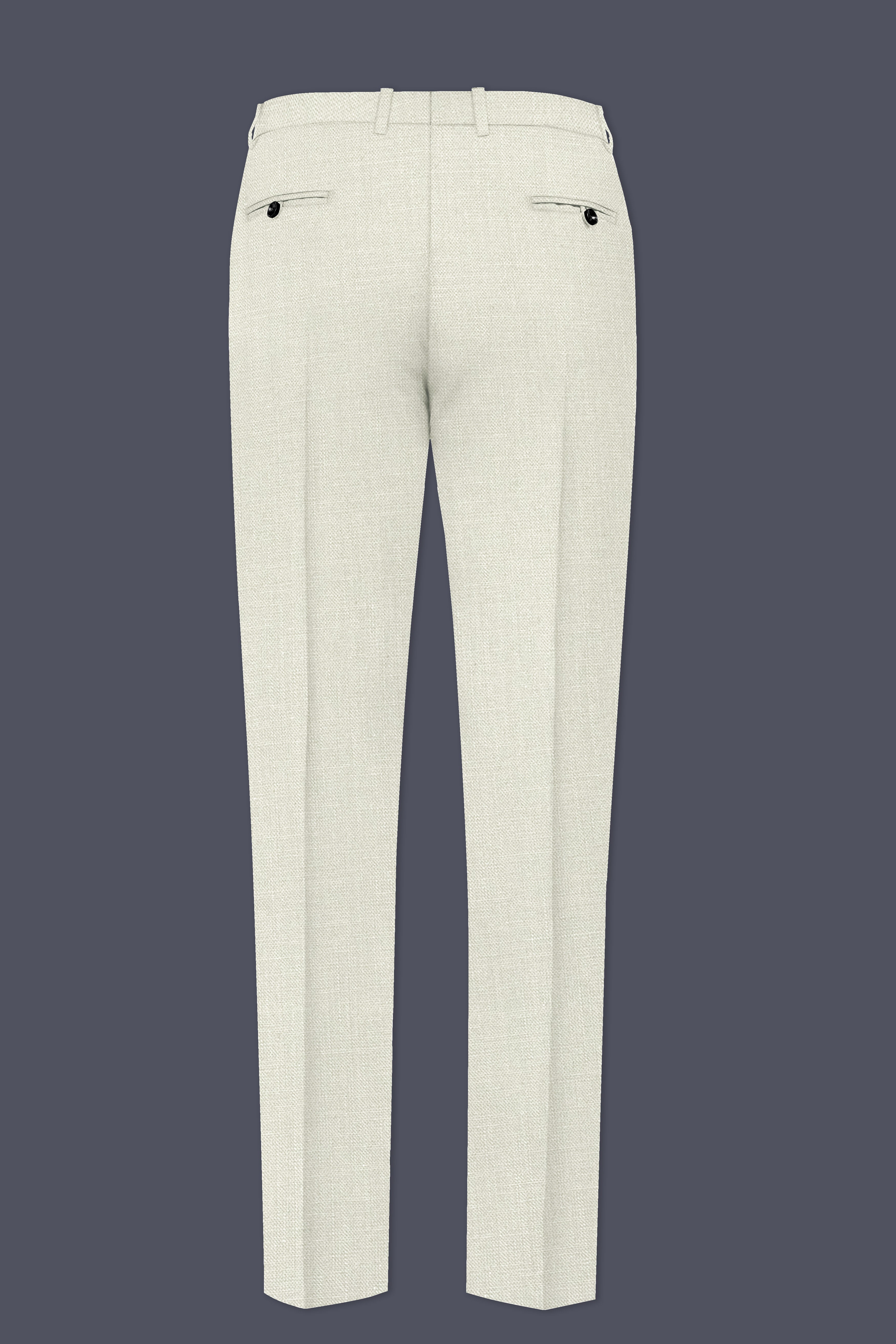 Viridale-Periglacial Green Luxurious Linen Stretchable Waistband Pant