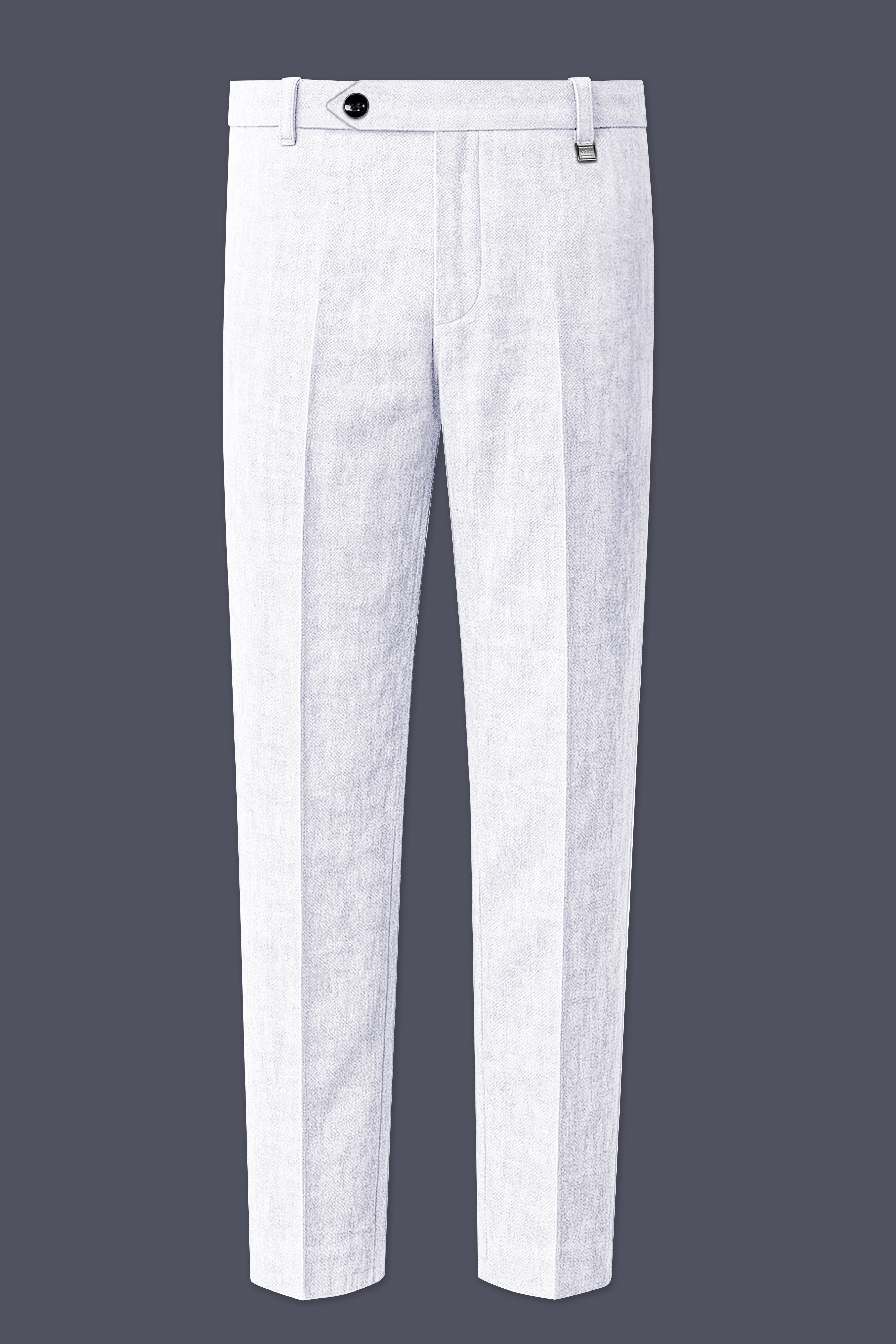 Alvesso-Bright White Luxurious Linen Stretchable Waistband Pant