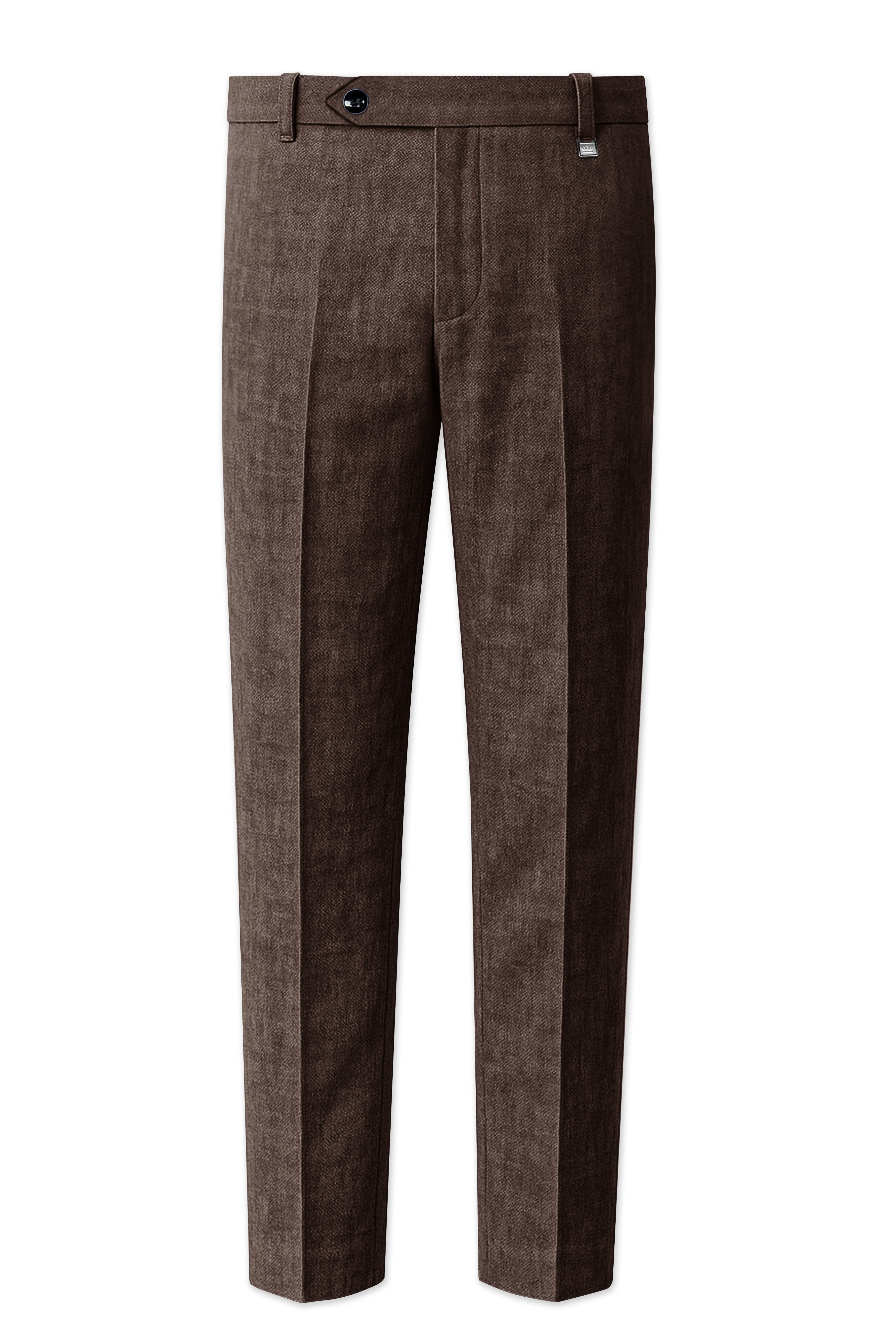 Terravo-Bistre Brown Luxurious Linen Stretchable Waistband Pant