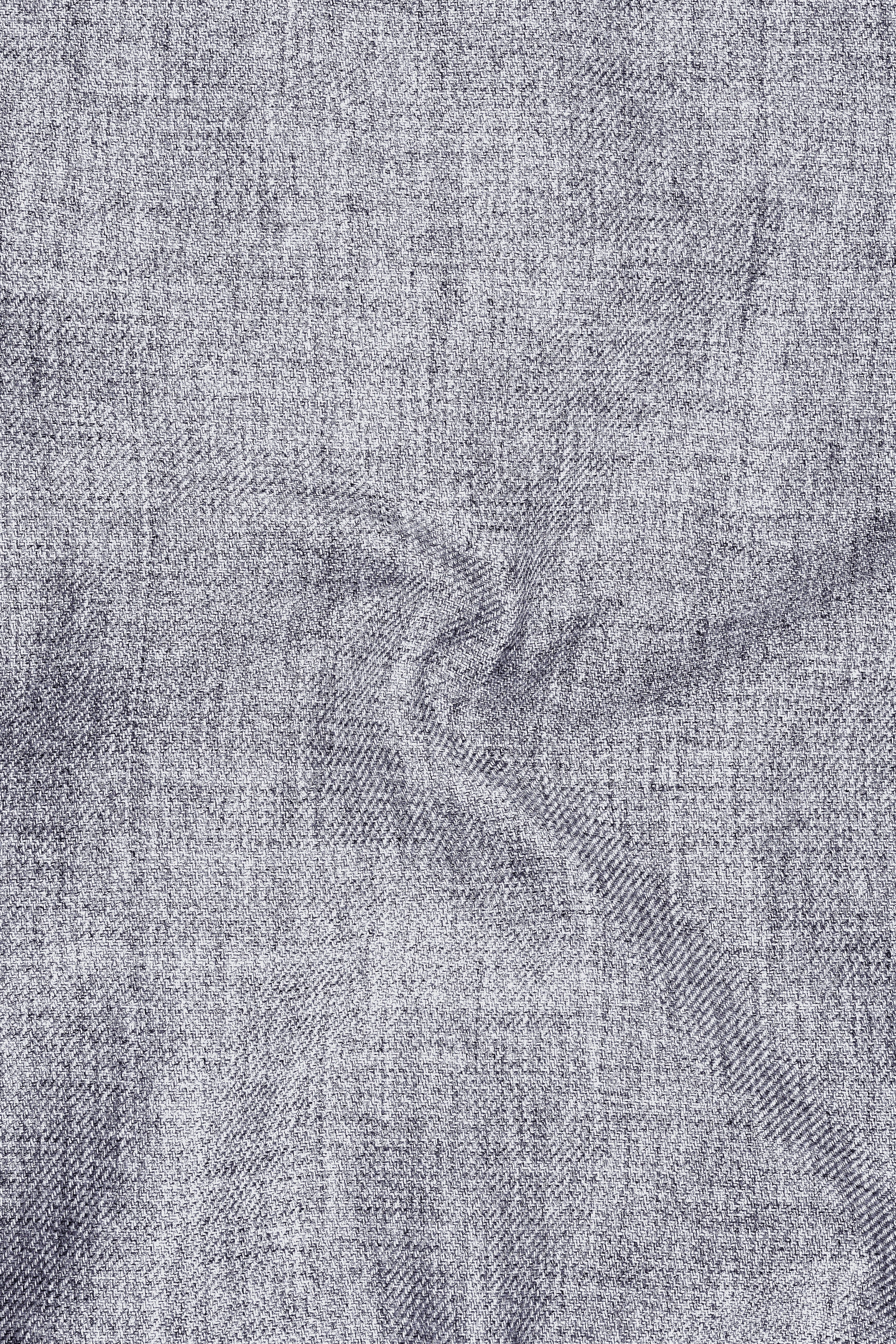 Alpine-Mountain Mist Gray Textured Tweed Stretchable Waistband Pant