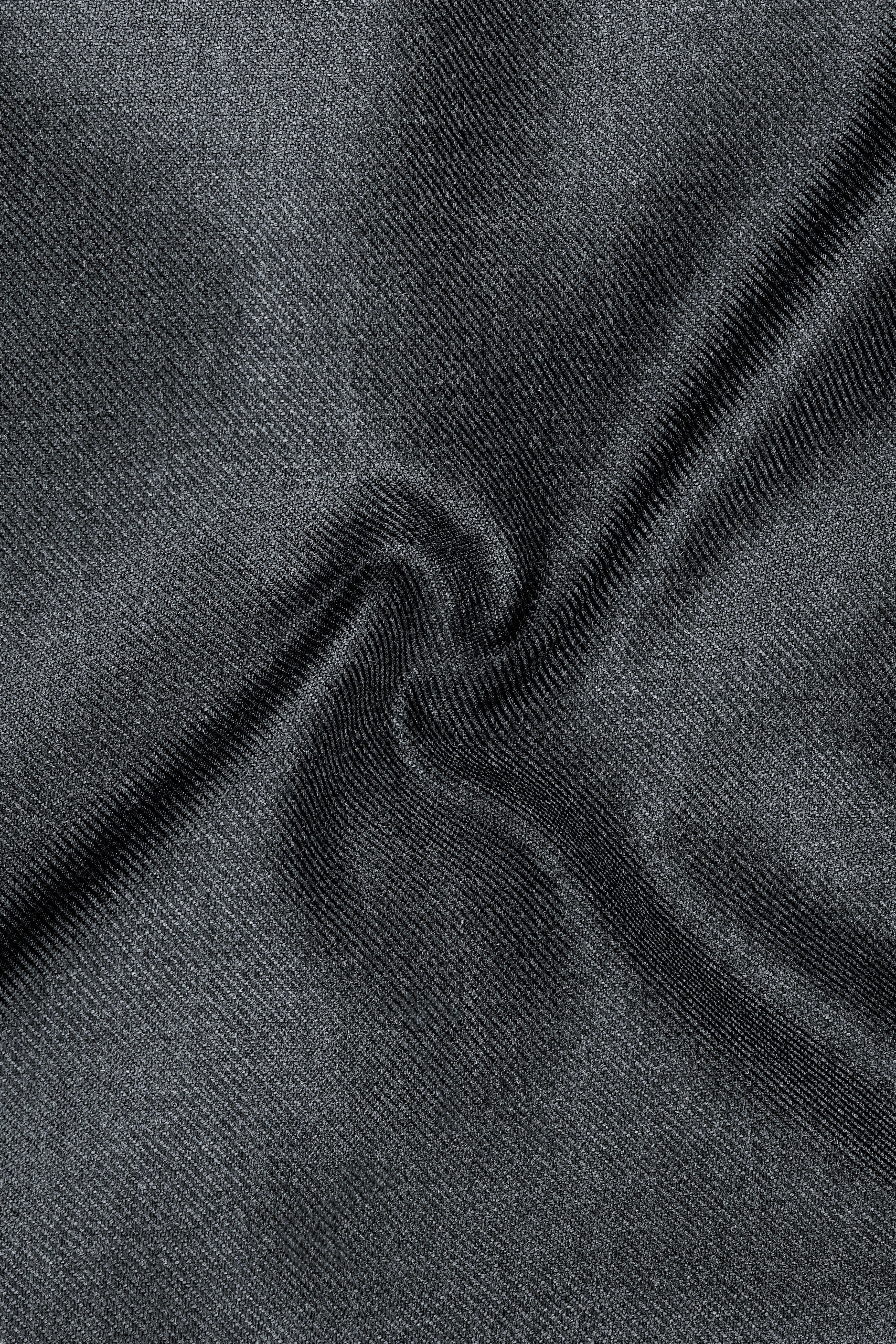 Gravano-Ship Gray Textured Tweed Stretchable Waistband Pant