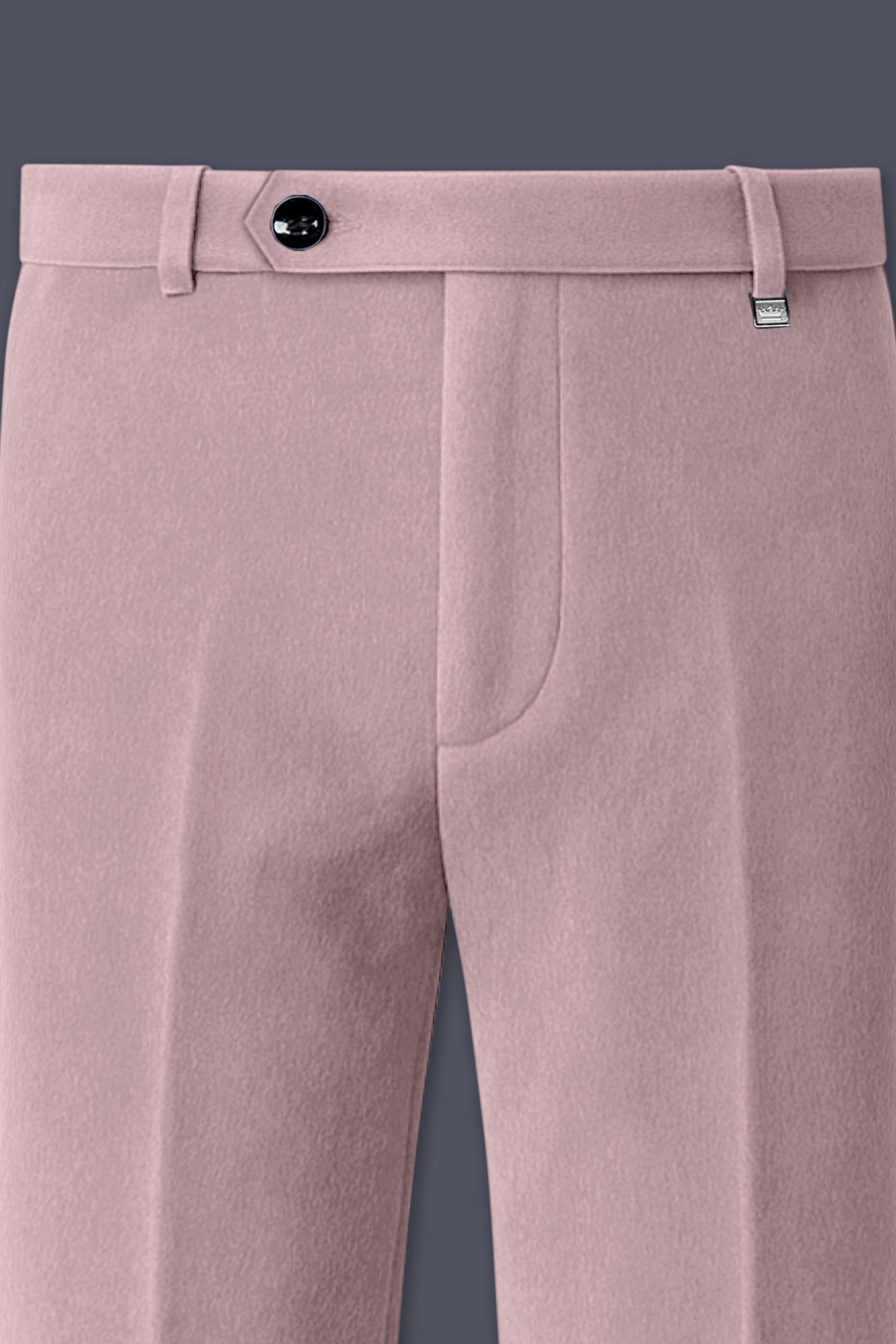 Rosvoro-Calming Pink Velvet Stretchable Waistband Pant