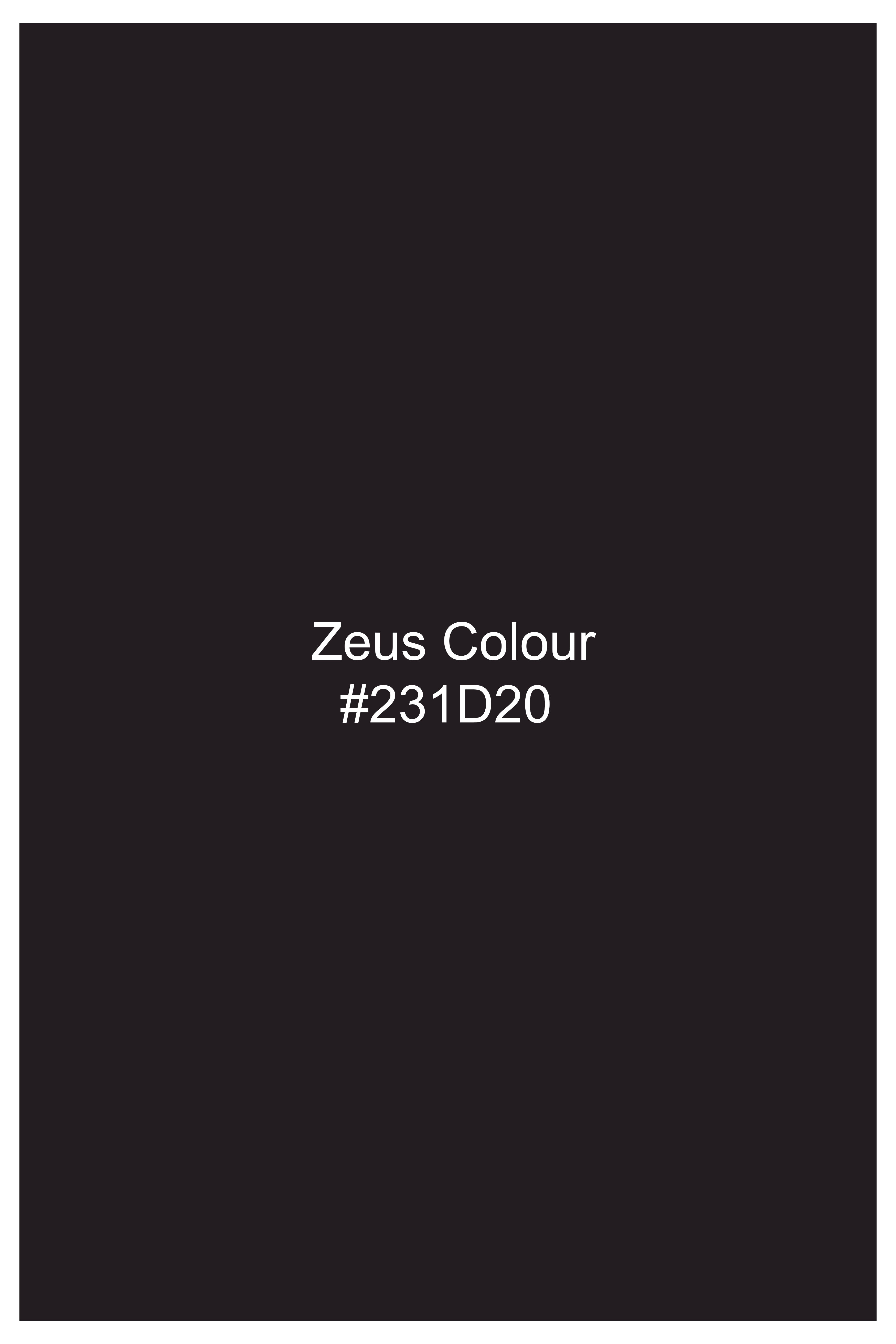 Aurezion-Zeus Brown Herringbone Textured Tweed Stretchable Waistband Pant