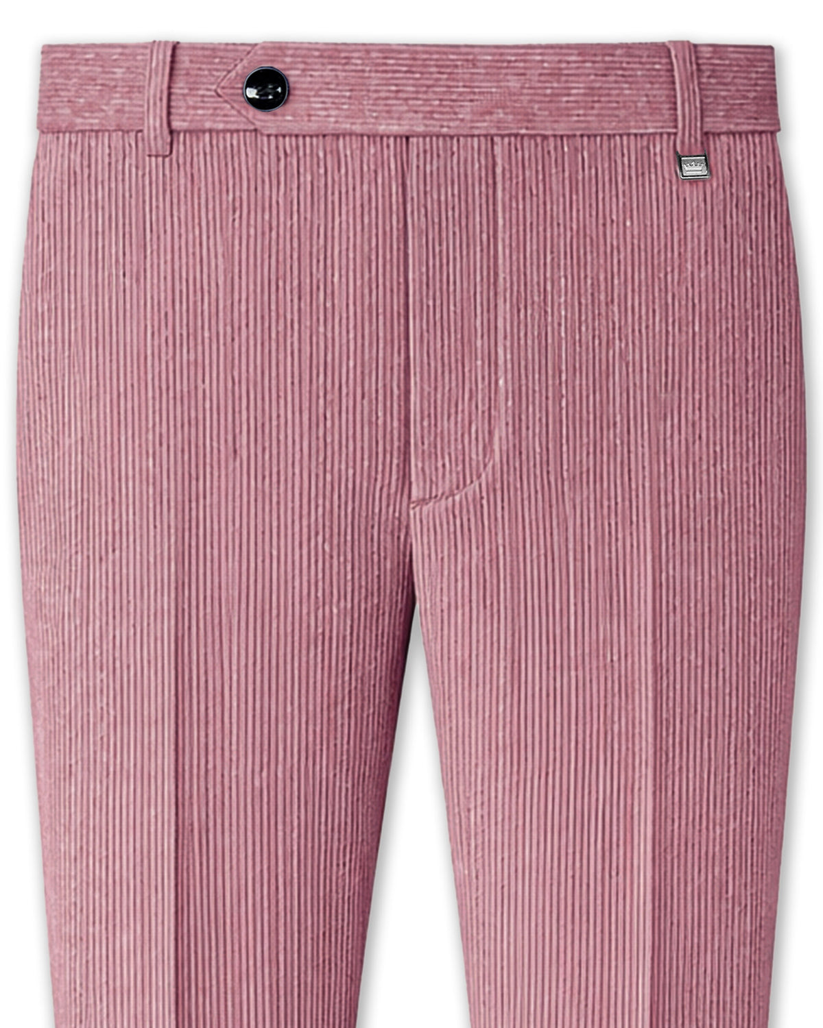 Petalux-Oriental Pink Textured Premium Corduroy Pant For Men.