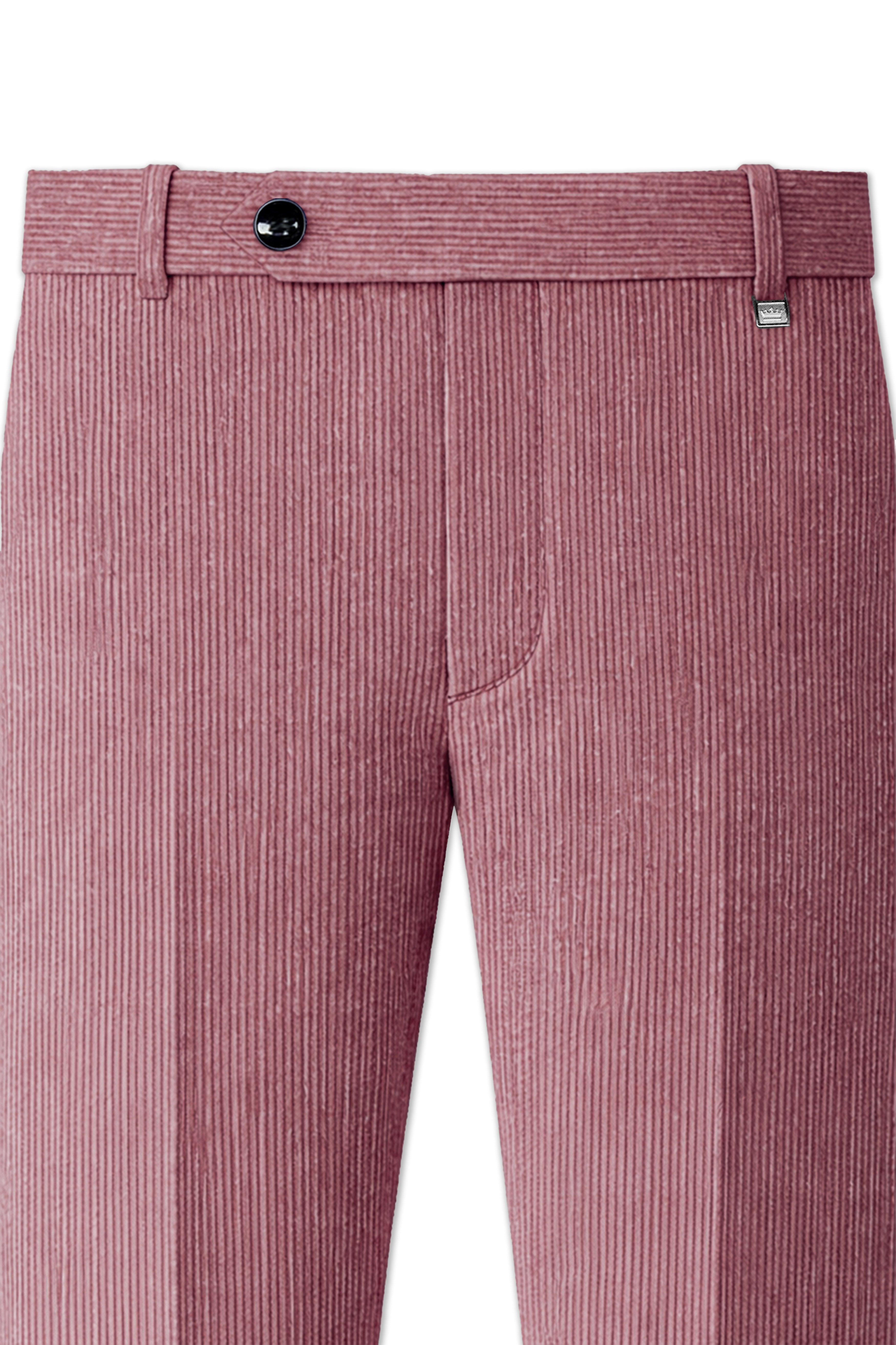 Petalux-Oriental Pink Corduroy Premium Stretchable Waistband Pant