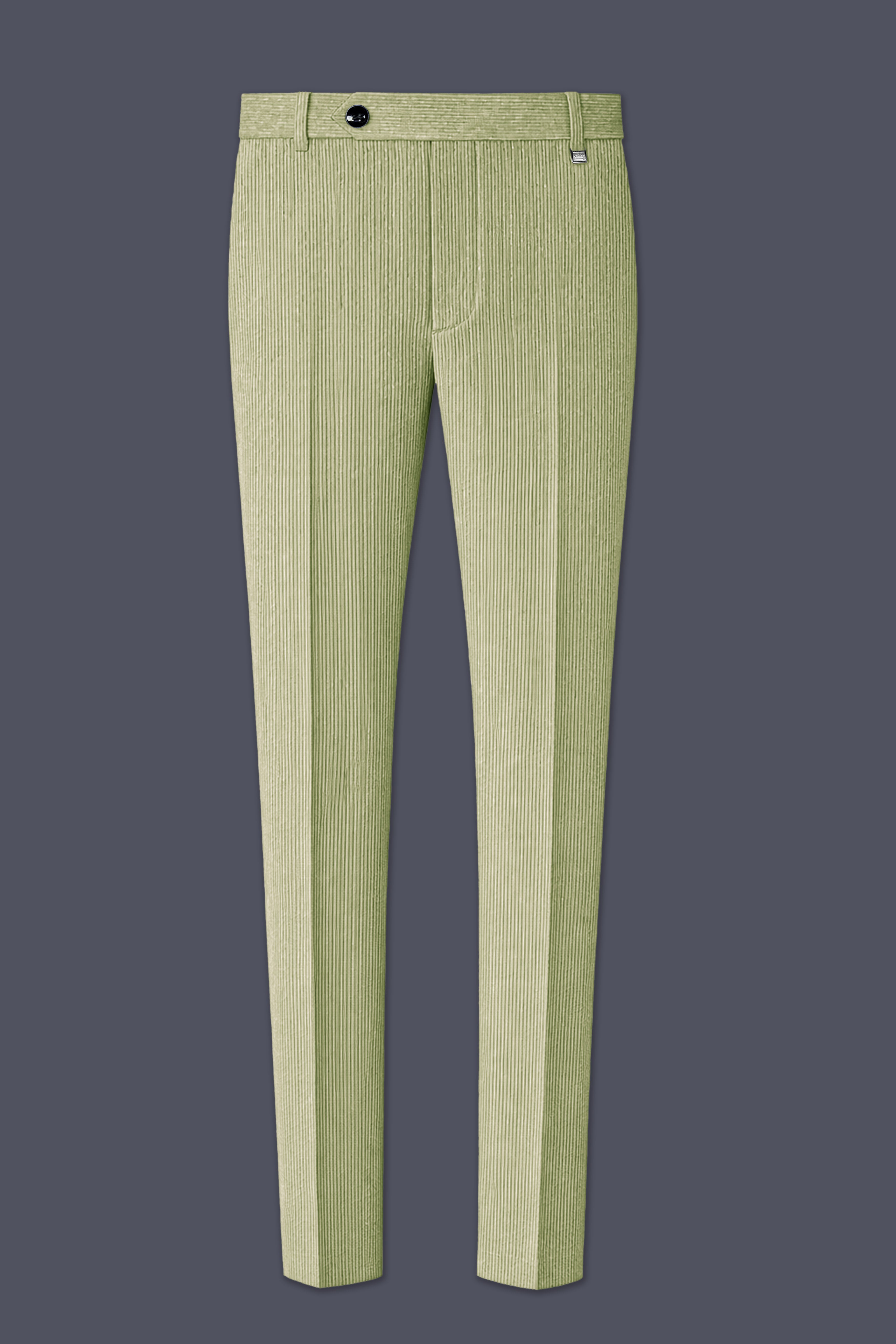 Aurethist-Thistle Green Corduroy Premium Stretchable Waistband Pant