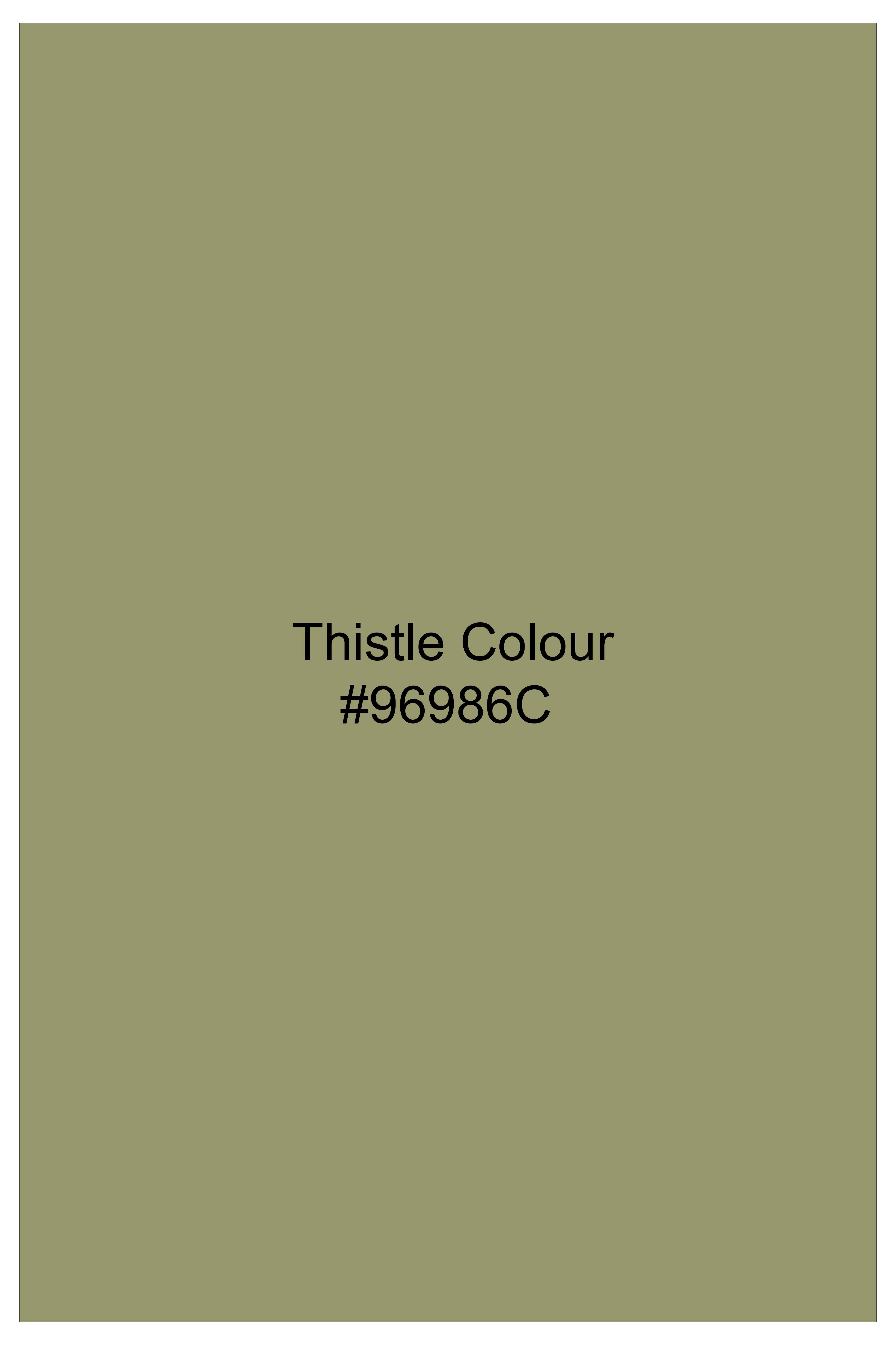 Aurethist-Thistle Green Corduroy Premium Stretchable Waistband Pant