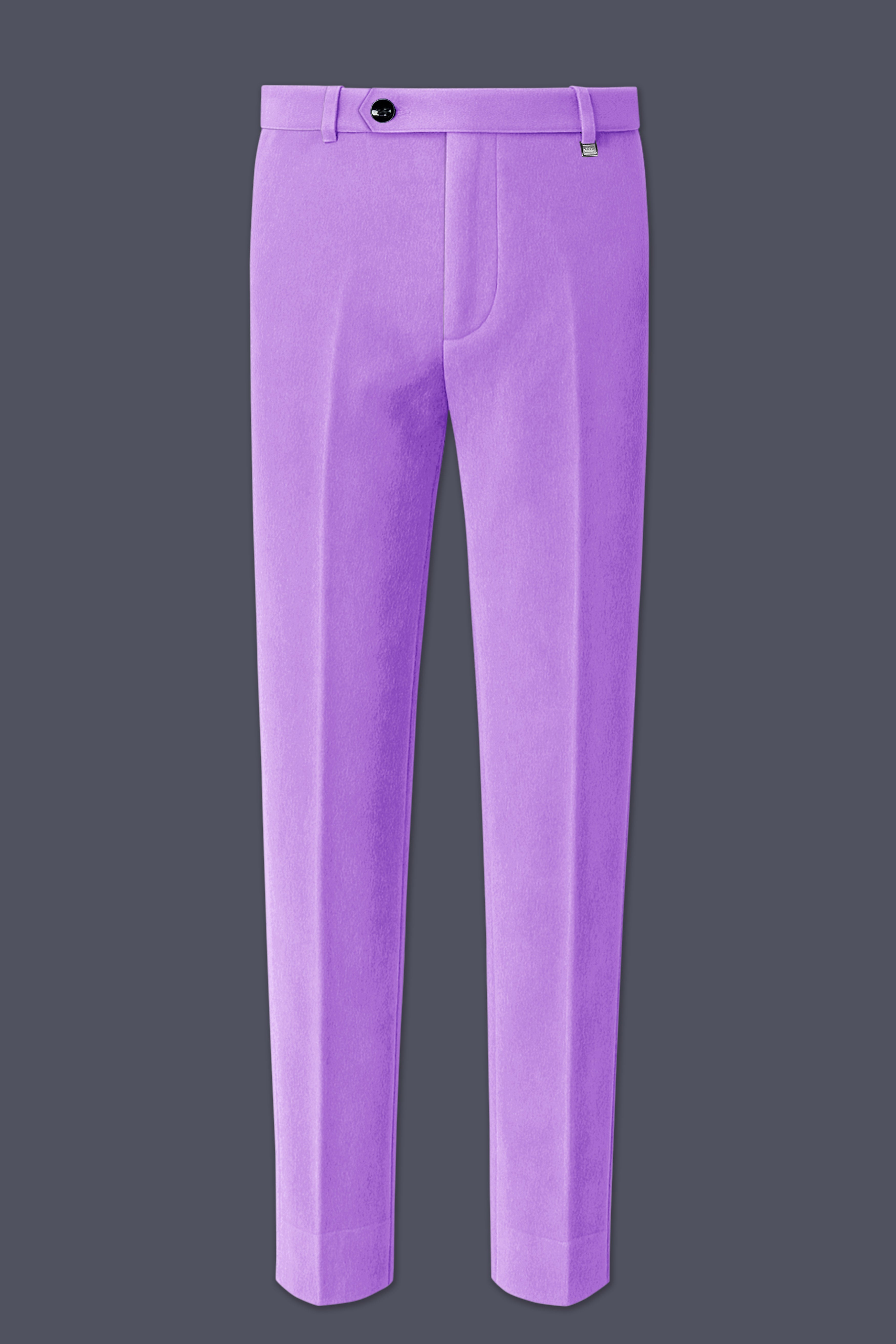 Orchid-Wisteria Purple Velvet Stretchable Waistband Pant