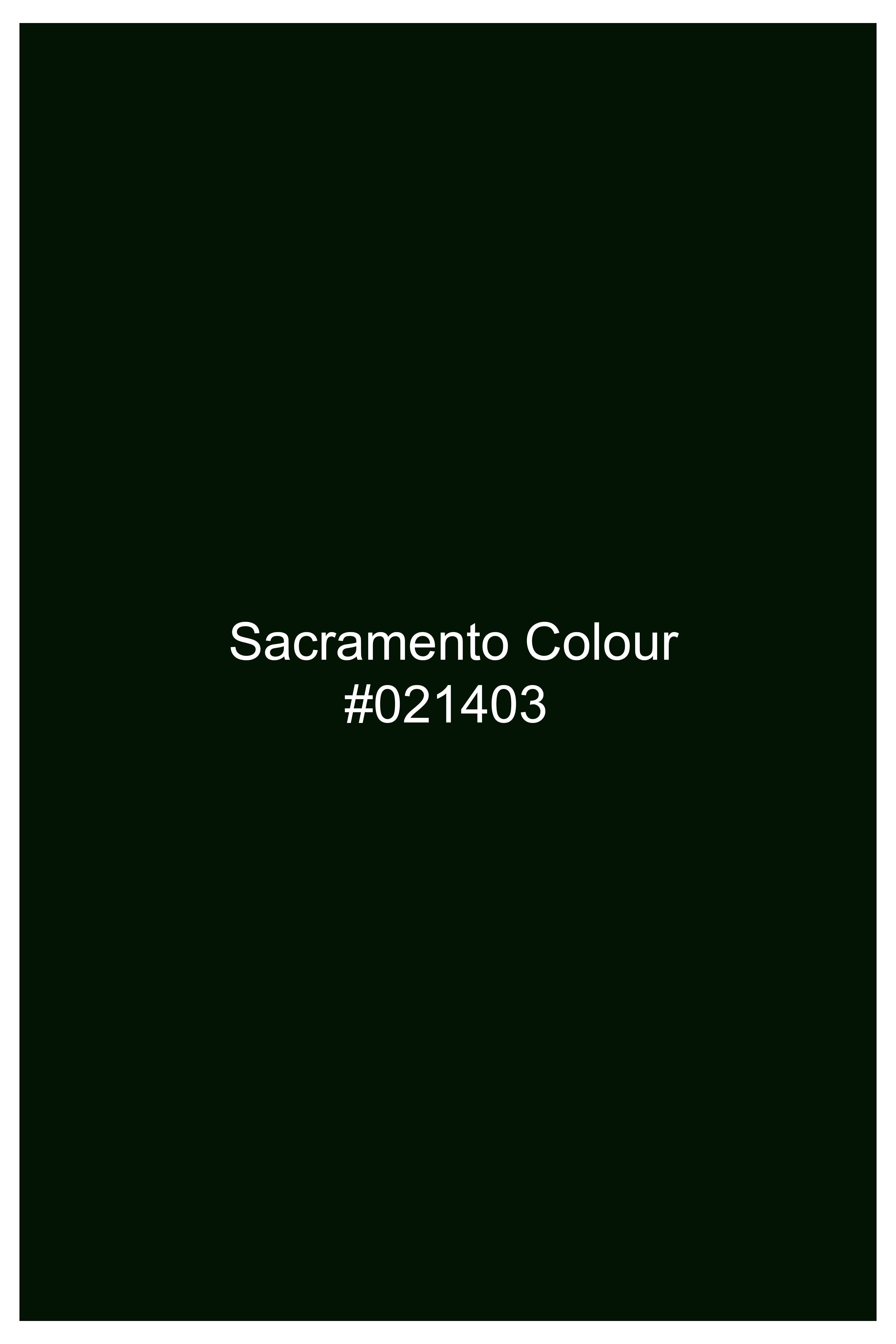 Emerald-Sacramento Green Velvet Stretchable Waistband Pant