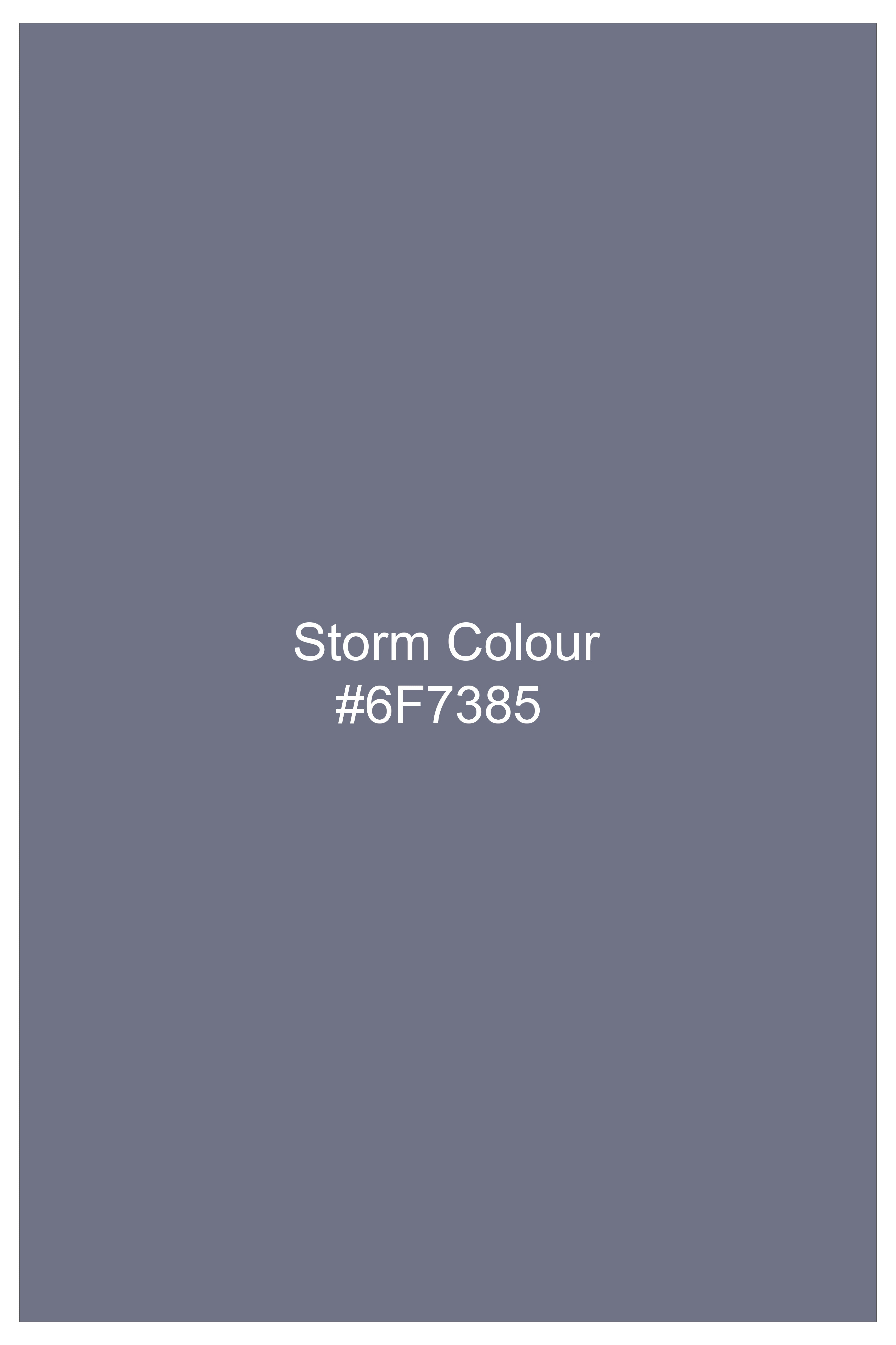 Grisoro-Storm Gray Wool Rich Slight Stretch Waistband Pant