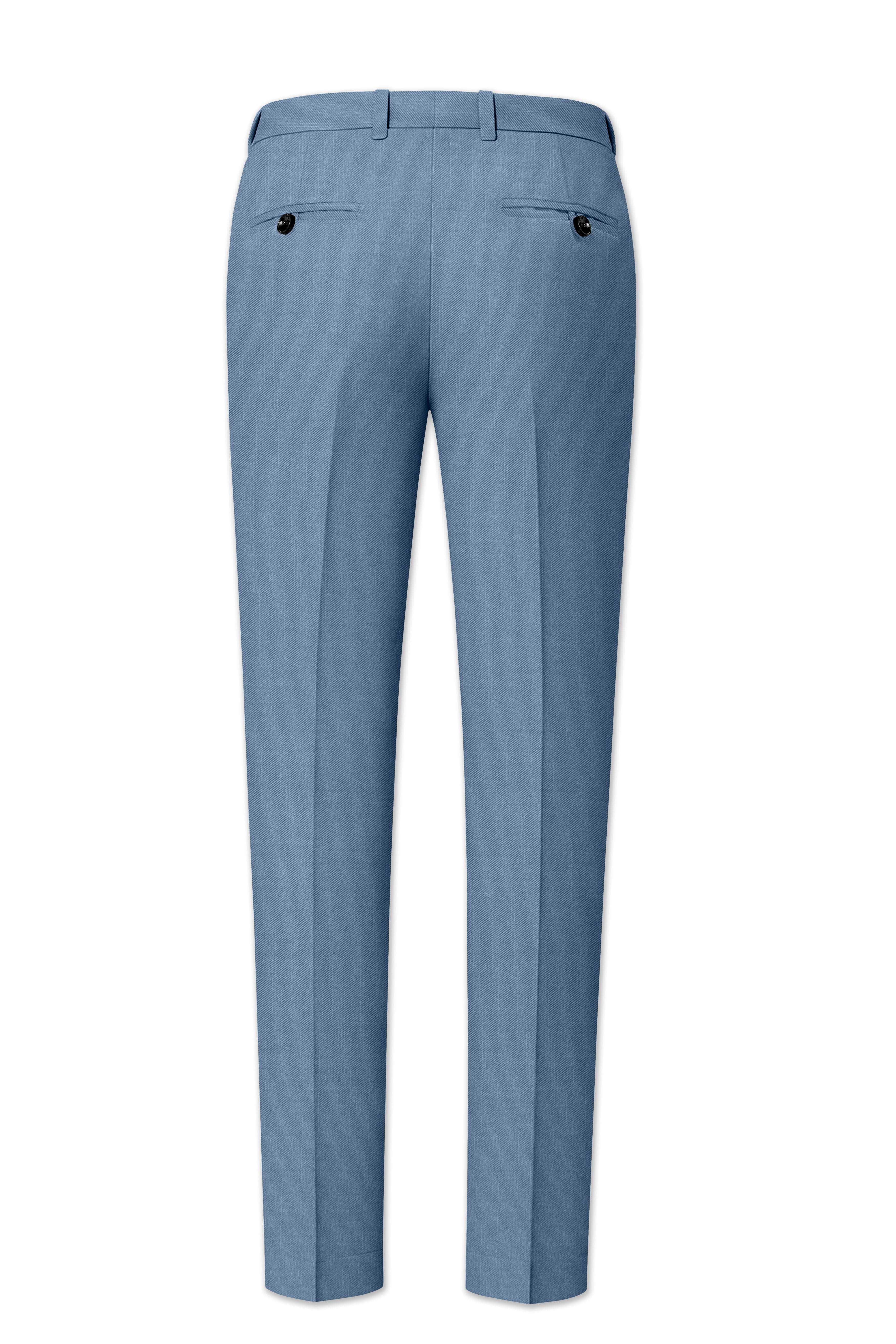 Celestor-Lynch Blue Wool Rich Slight Stretch Waistband Pant