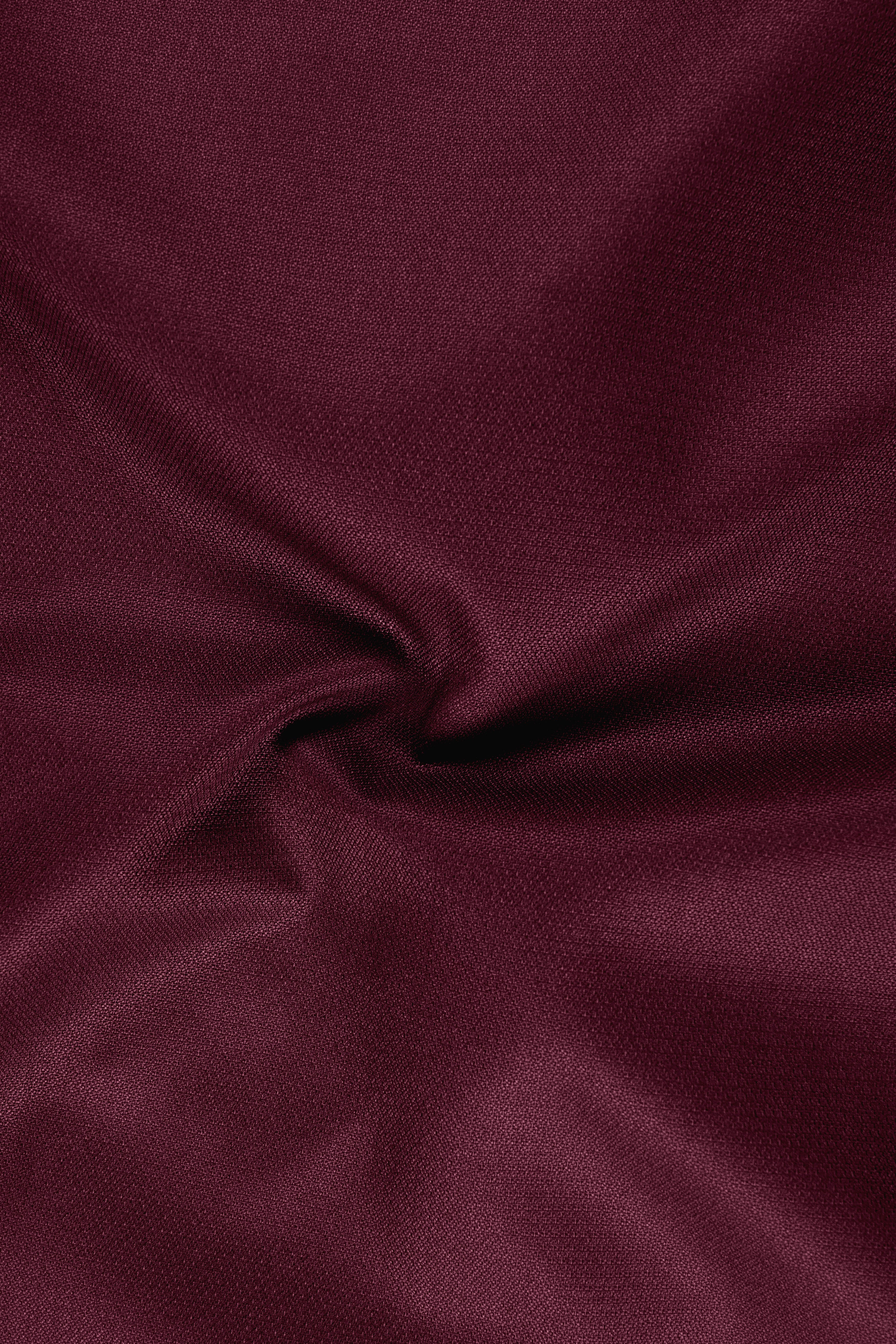 Imperial-Crater Maroon Diamond Textured Wool Rich Slight Stretch Waistband Pant