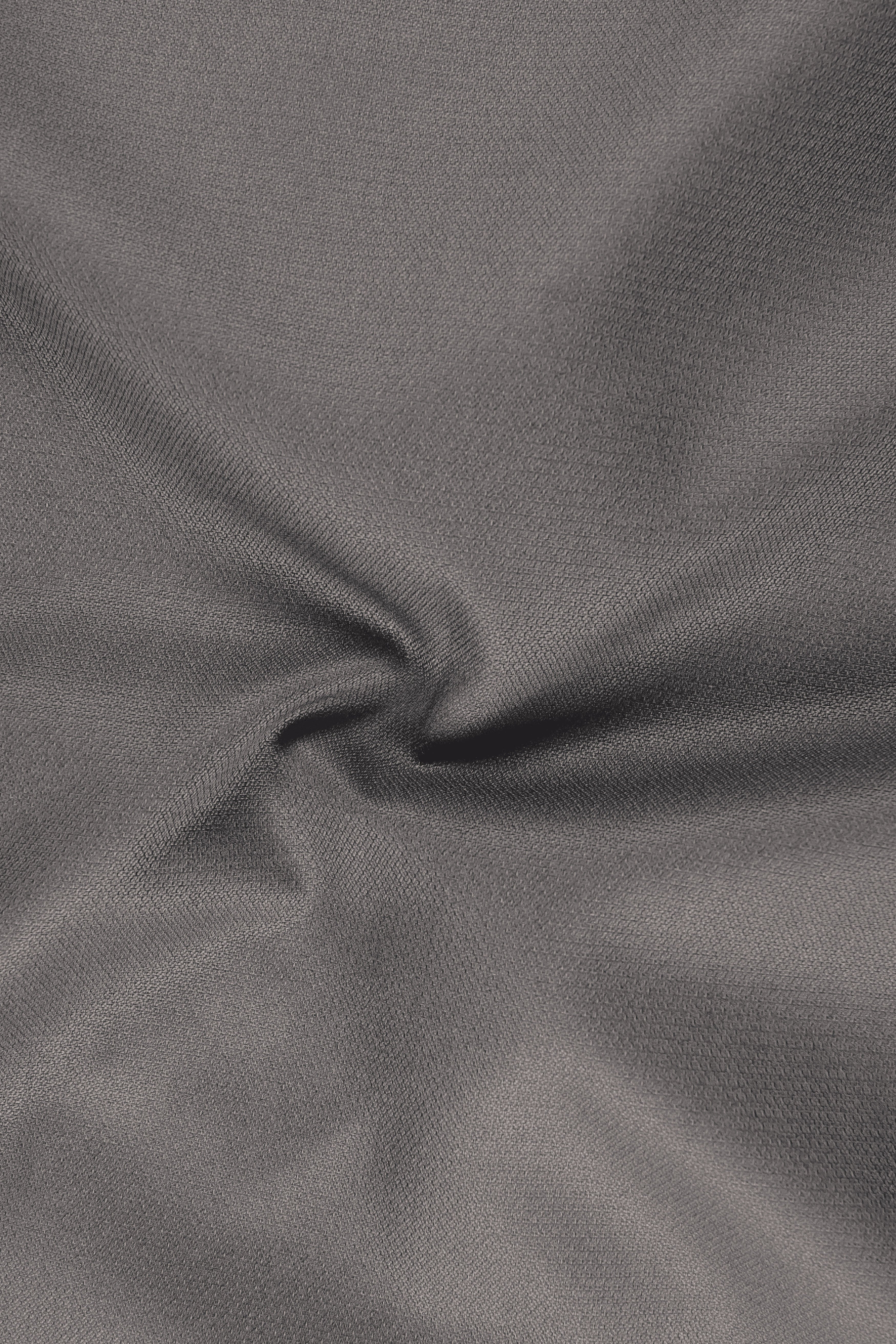 Sterling-Ironside Gray Diamond Textured Wool Rich Slight Stretch Waistband Pant