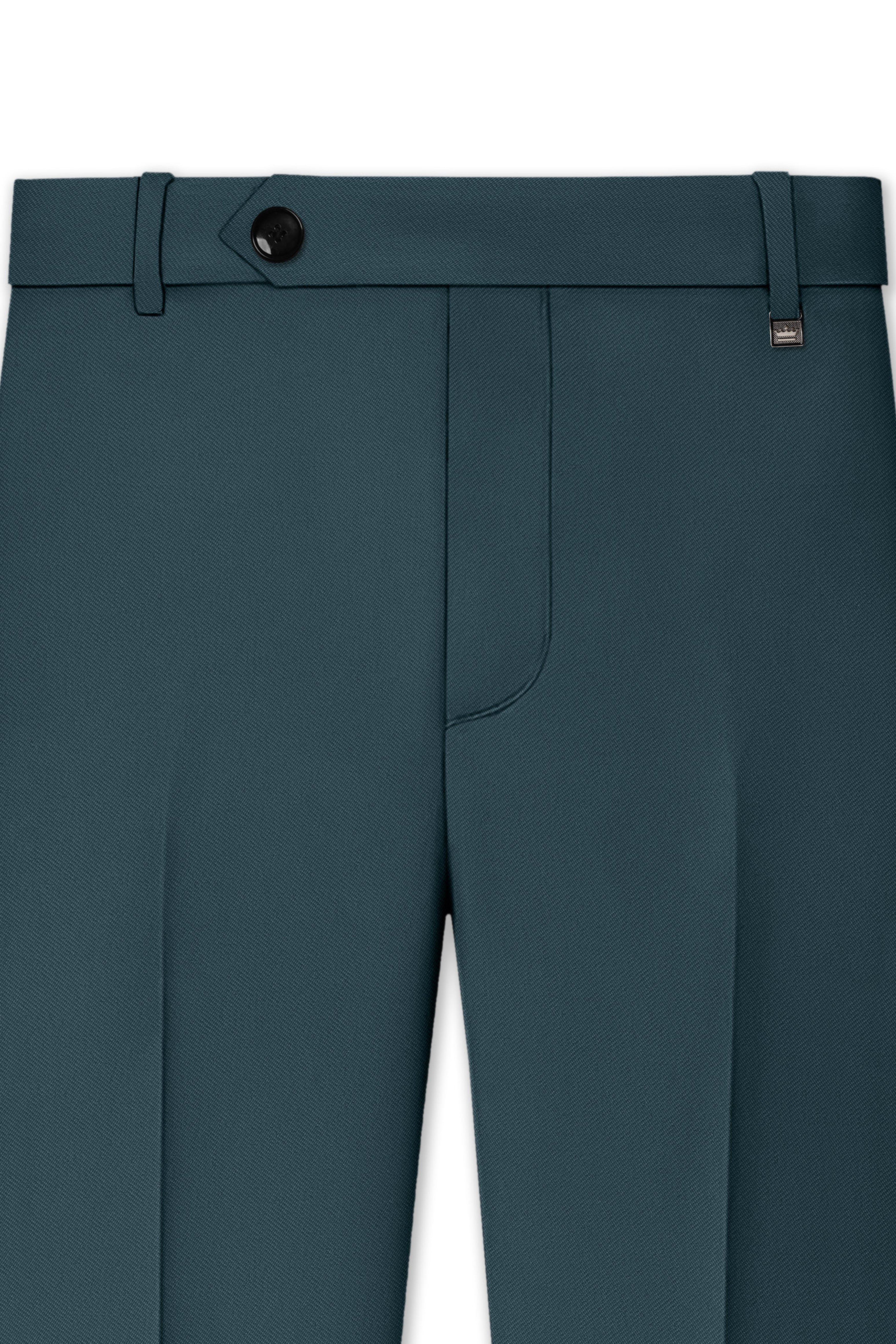 Navaro-Korean Gable Blue 4-Way Stretch Wrinkle-Free Wool Rich Stretchable Waistband Pant