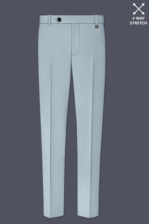 Pewter-Korean Chateau gray 4-Way Stretch Wrinkle-Free Wool Rich Stretchable Waistband Pant