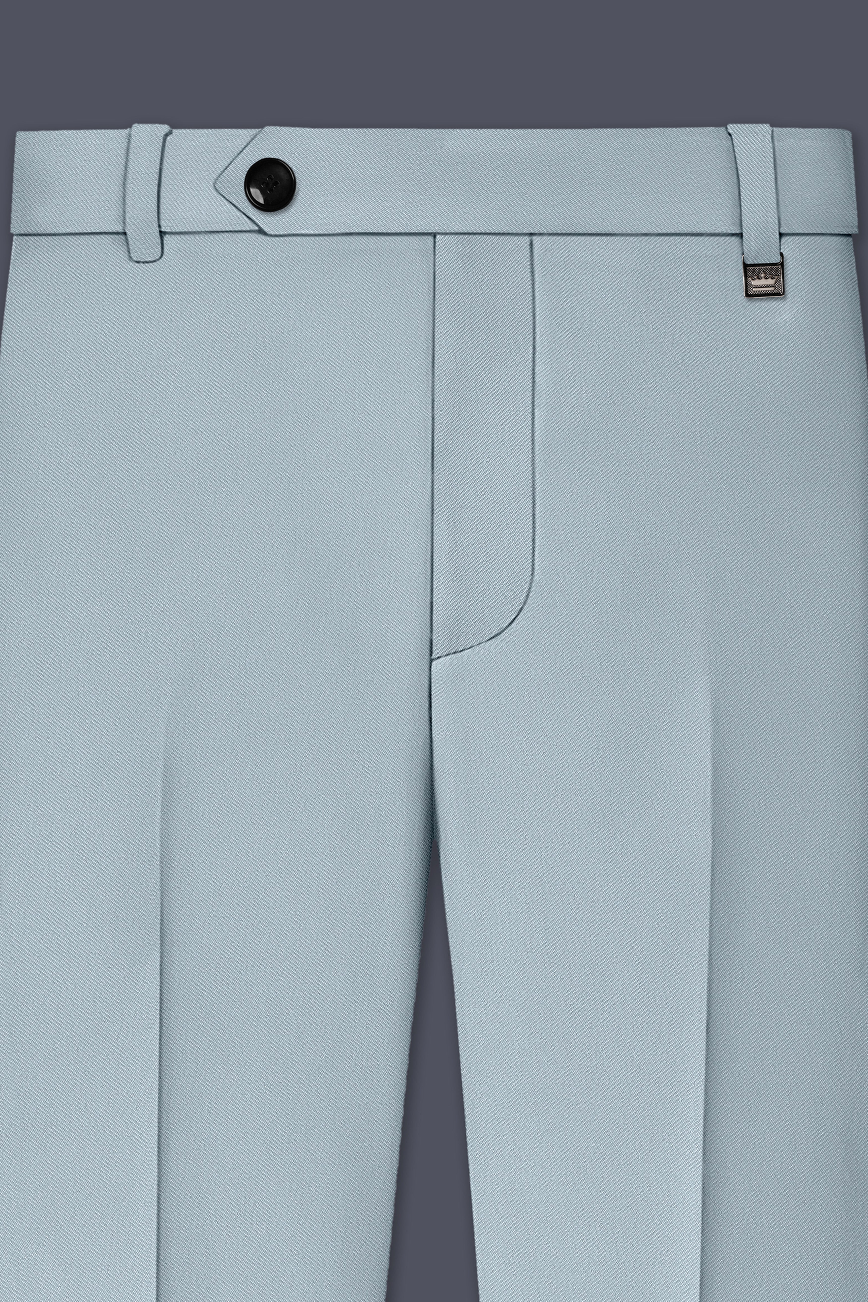 Pewter-Korean Chateau gray 4-Way Stretch Wrinkle-Free Wool Rich Stretchable Waistband Pant