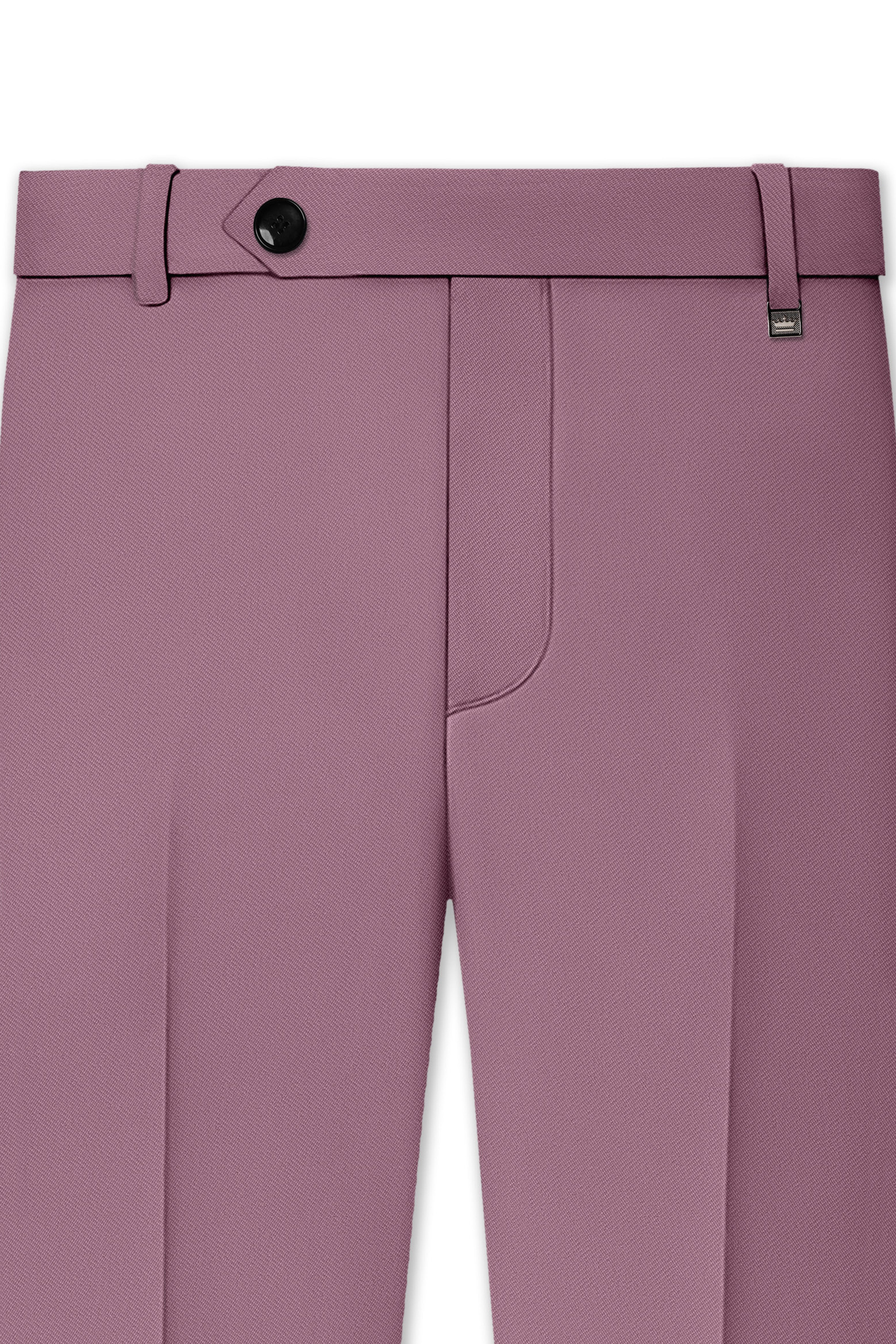 Rouge-Korean Opium Pink 4-Way Stretch Wrinkle-Free Wool Rich Stretchable Waistband Pant