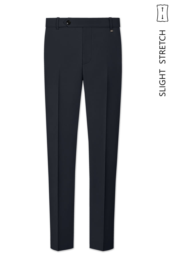 Sterling-Piano Gray Slight Stretch Subtle Sheen Poly-Viscose Waistband Pant