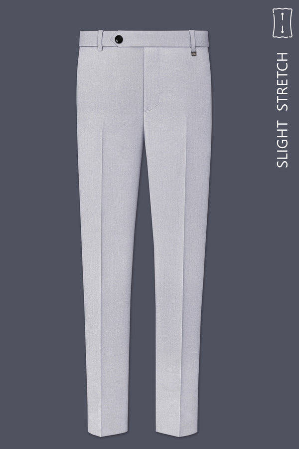 Prism-Chalice Gray Diamond Textured Wool Rich Slight Stretch Waistband Pant