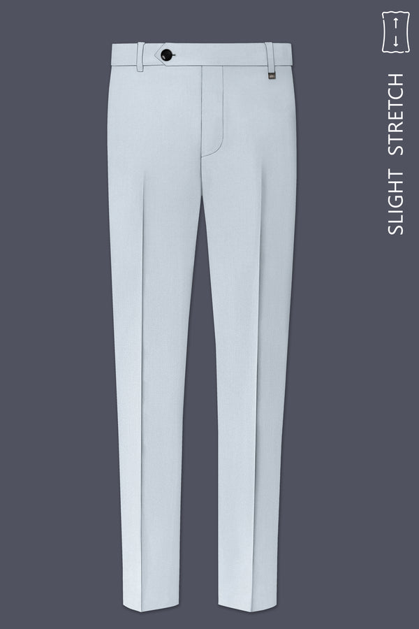 Prism-Chalice Gray Diamond Textured Wool Rich Slight Stretch Waistband Pant