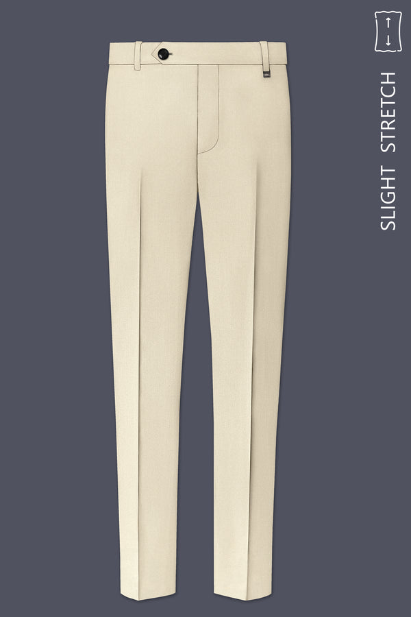 Dune-Foggy Cream Diamond Textured Wool Rich Slight Stretch Waistband Pant