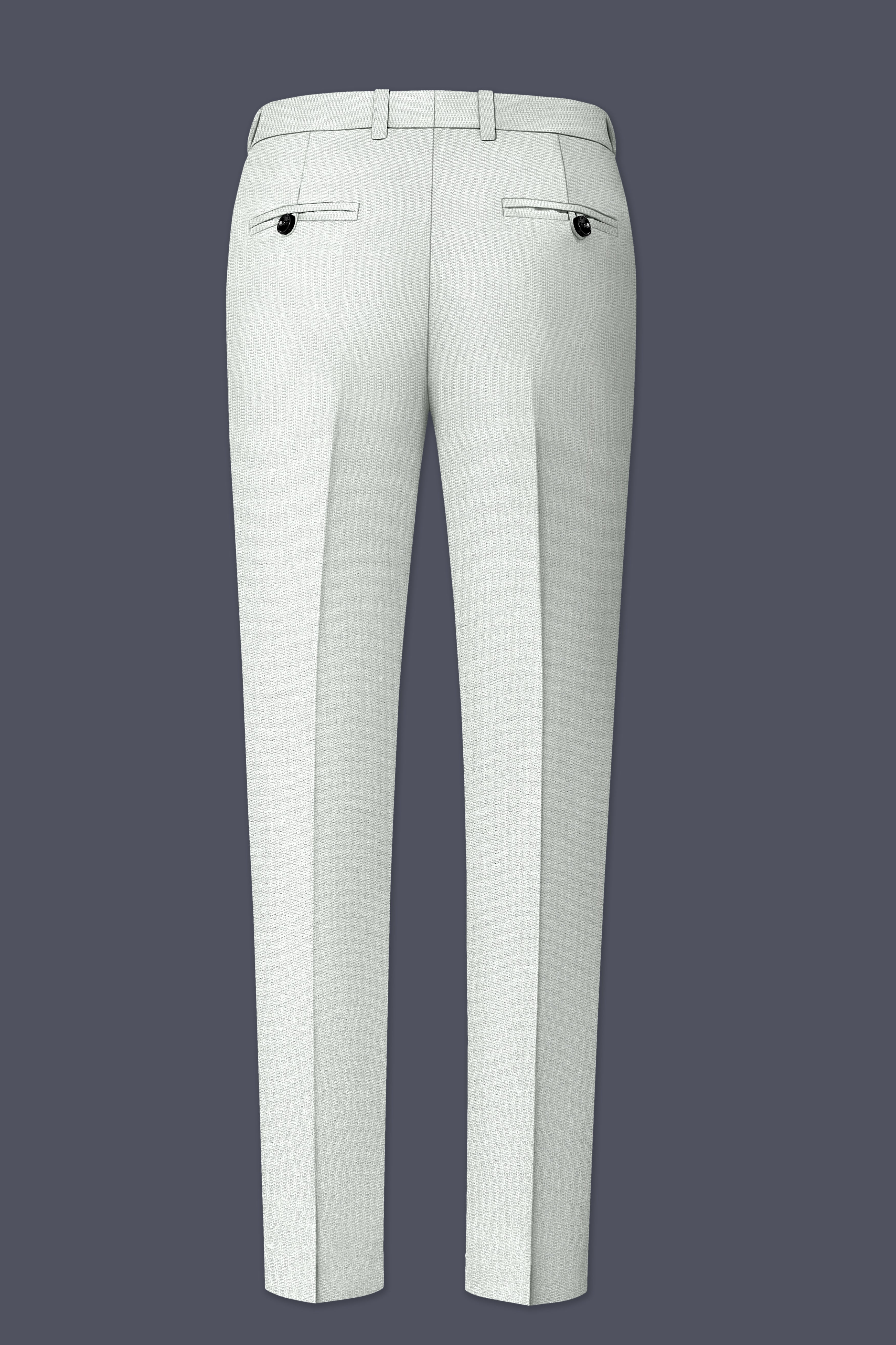 Regent-Noble Gray Diamond Textured Wool Rich Slight Stretch Waistband Pant