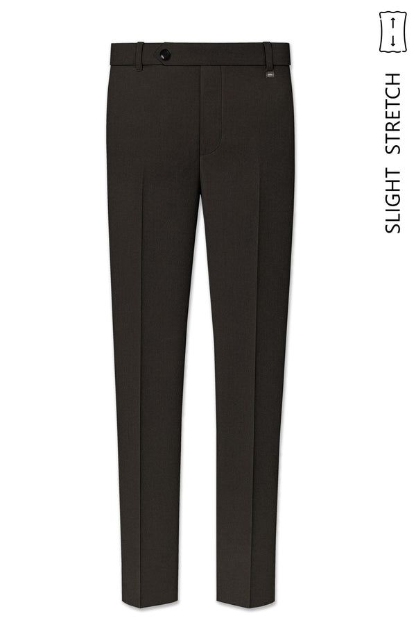 Velaro-Rangoon Green Diamond Textured Wool Rich Slight Stretch Waistband Pant