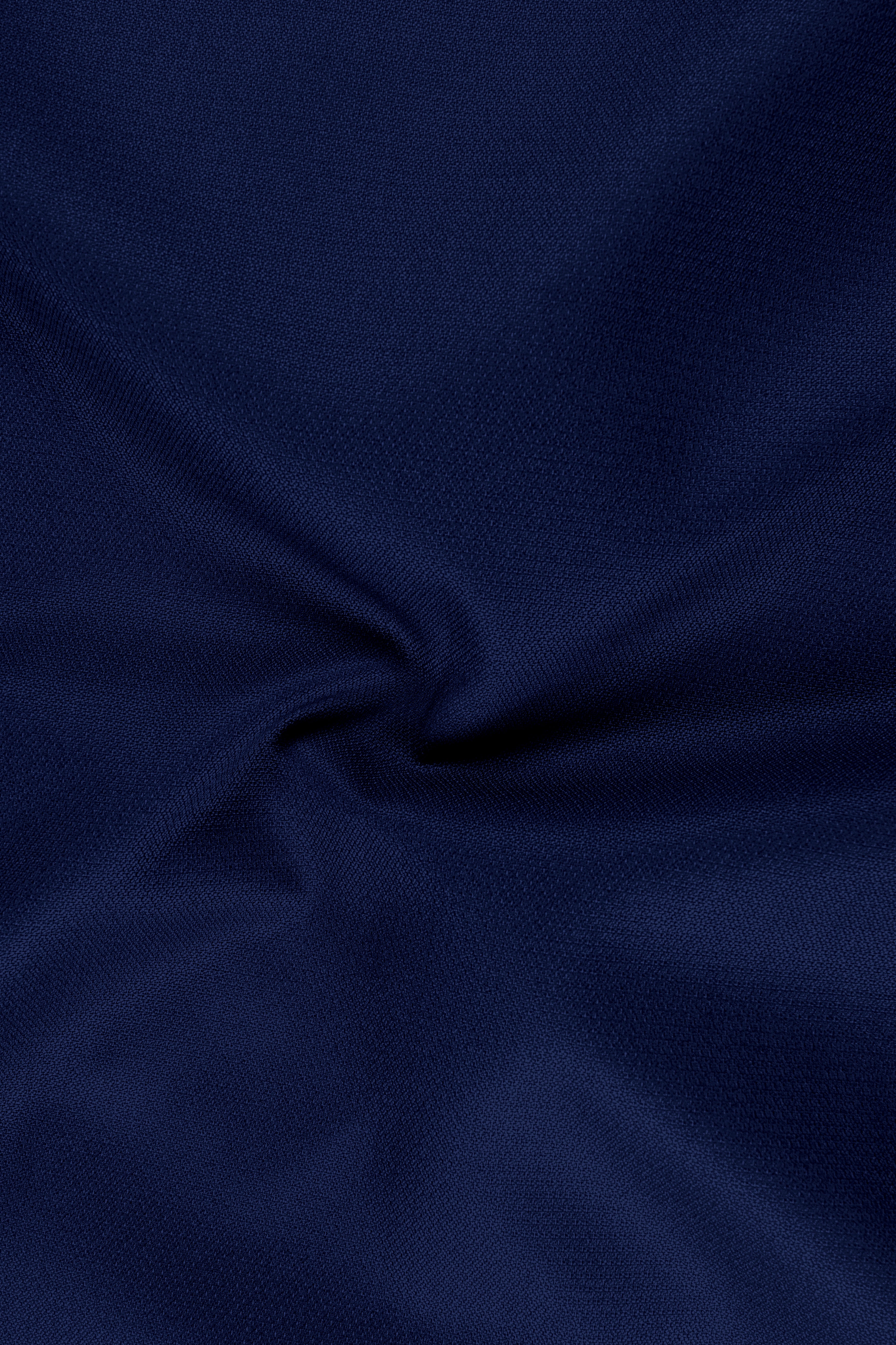 Orion-Vulcan Blue Diamond Textured Wool Rich Slight Stretch Waistband Pant