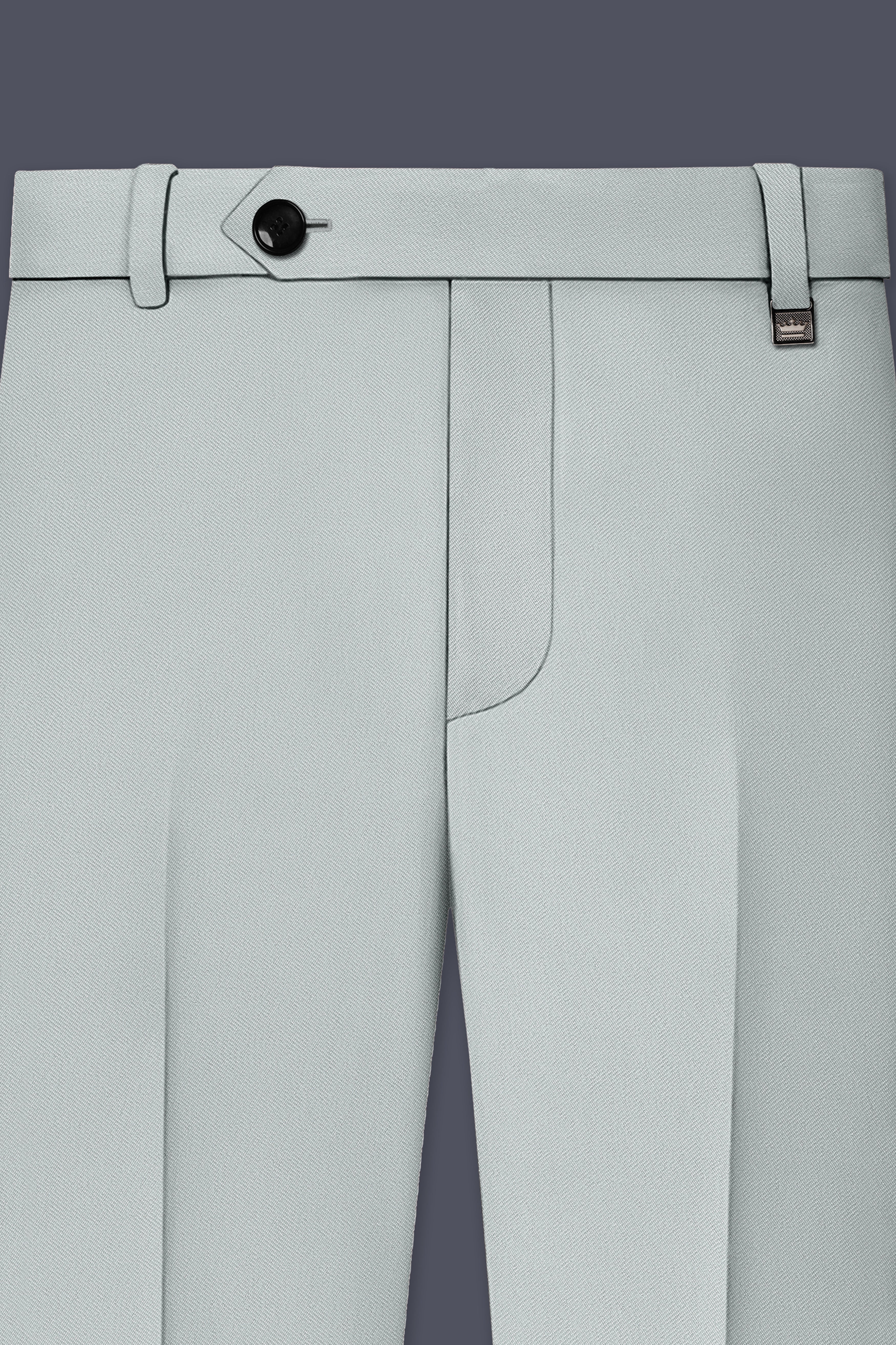 Prestige-Korean Mercury Green 4-Way Stretch Wrinkle-Free Wool Rich Stretchable Waistband Pant