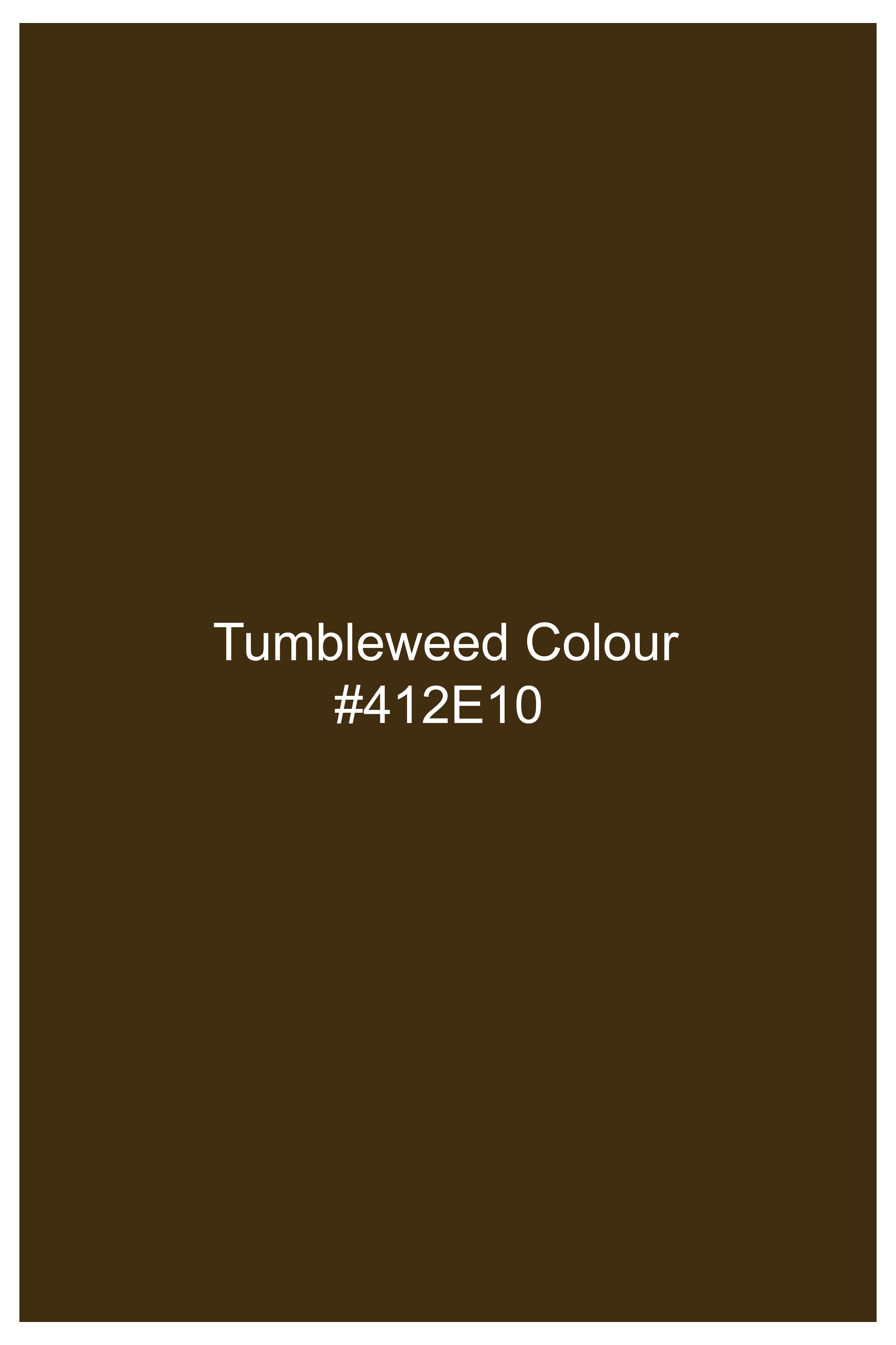 Terra-Korean Tumbleweed Brown 4-Way Stretch Wrinkle-Free Wool Rich Stretchable Waistband Pant