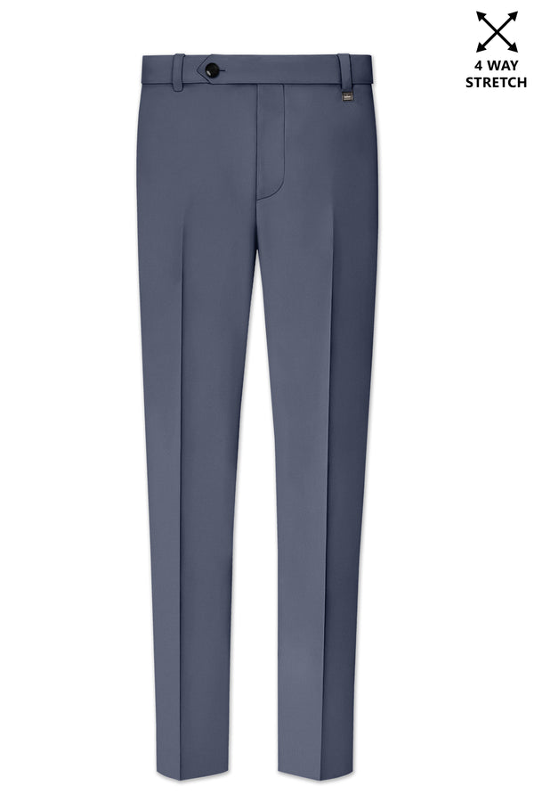 Monarch-Korean Dolphin Gray 4-Way Stretch Wrinkle-Free Wool Rich Stretchable Waistband Pant