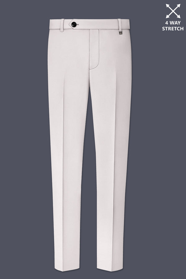Ivora-Korean Amour Cream 4-Way Stretch Wrinkle-Free Wool Rich Stretchable Waistband Pant