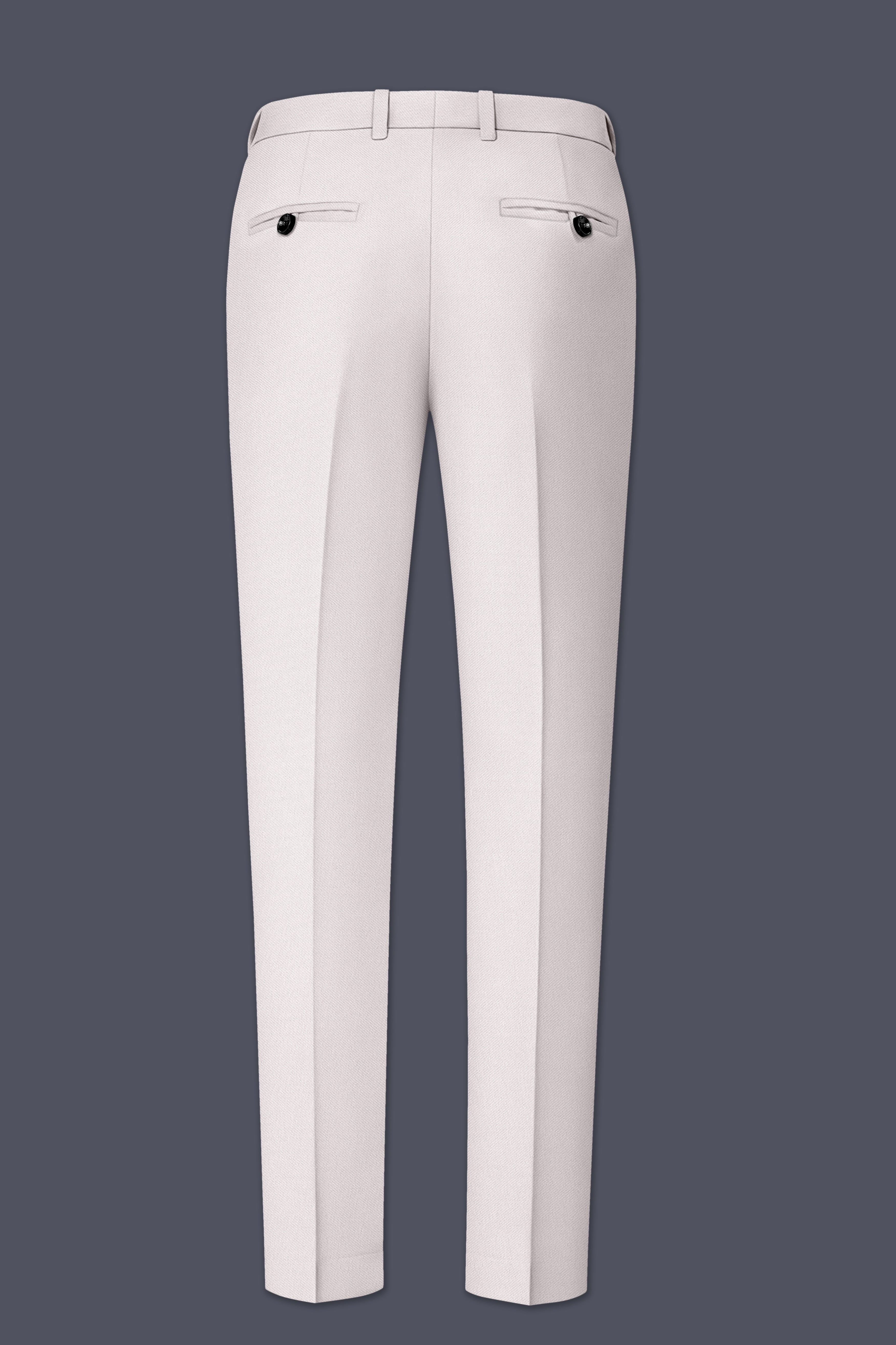 Ivora-Korean Amour Cream 4-Way Stretch Wrinkle-Free Wool Rich Stretchable Waistband Pant