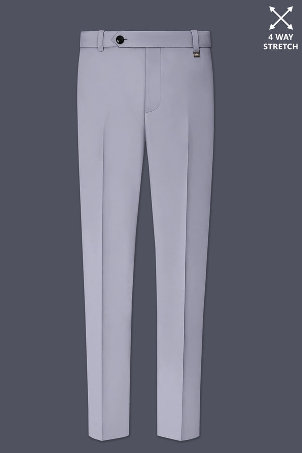Graphite-Korean Topaz Gray 4-Way Stretch Wrinkle-Free Wool Rich Stretchable Waistband Pant