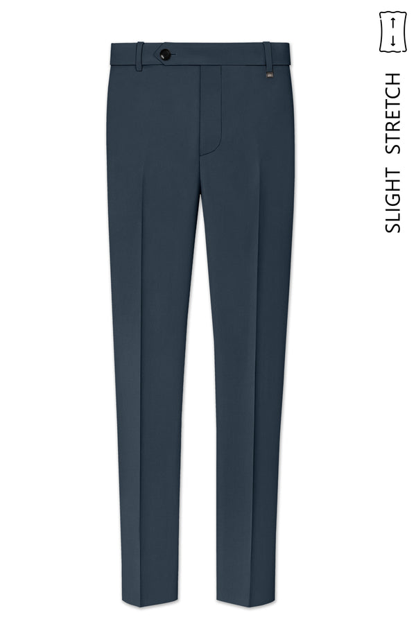 Titan-Shark Gray Wool Rich Slight Stretch Waistband Pant