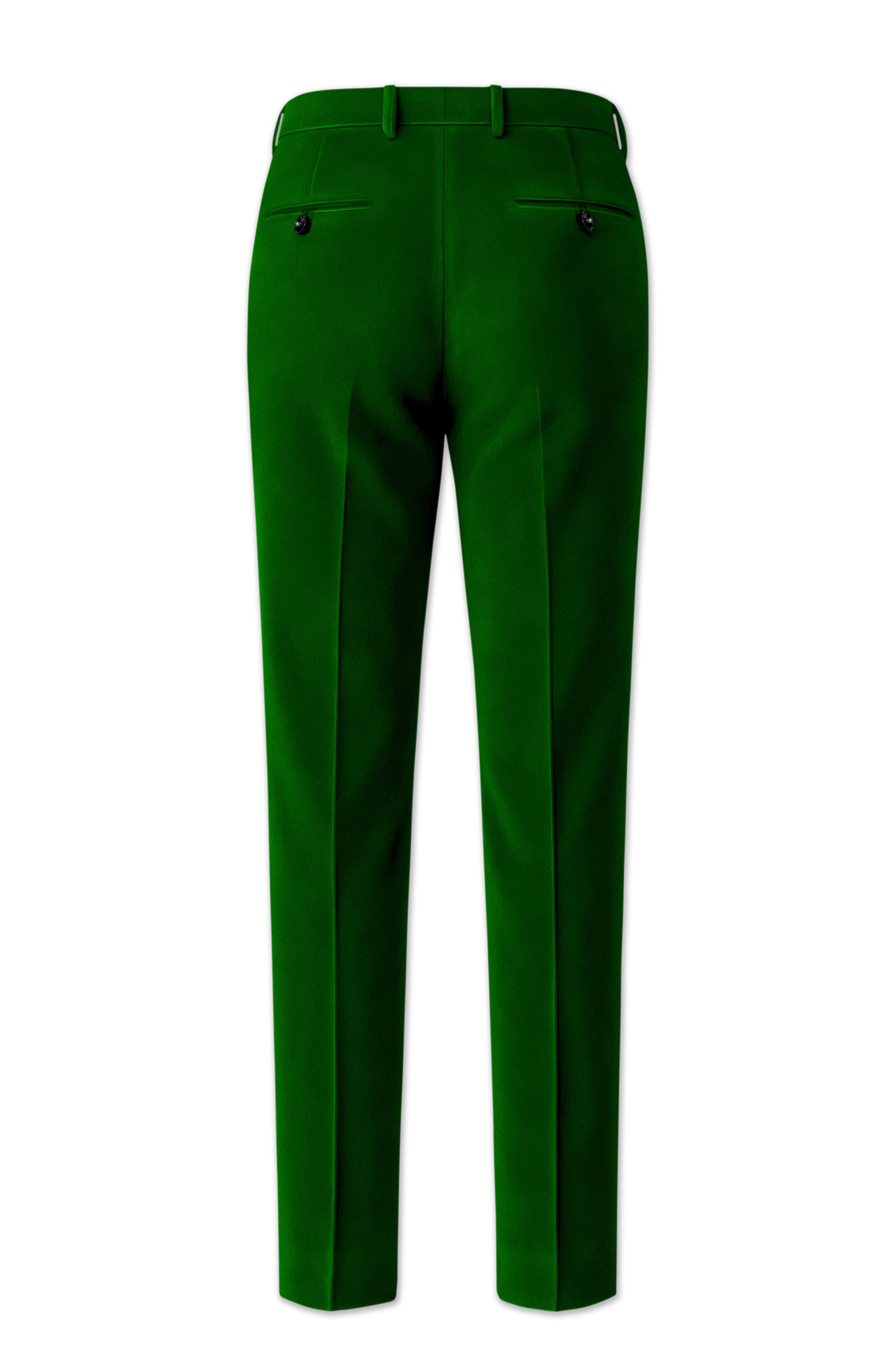 Viridian-Hunter Green Velvet Stretchable Waistband Pant