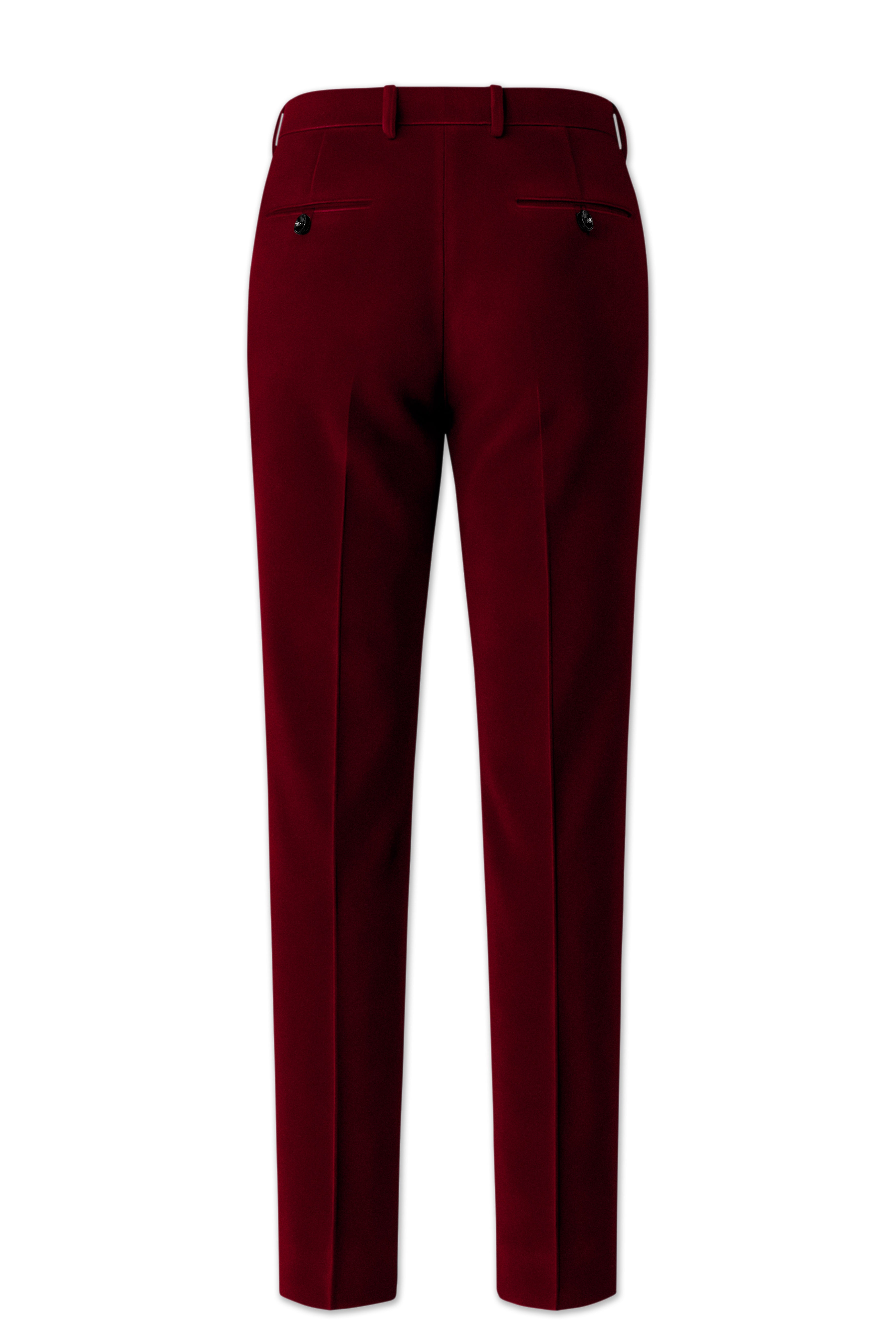 Crimsone-Temptress Red Velvet Stretchable Waistband Pant