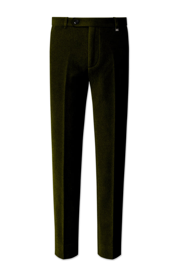 Montverde-Rangoon Green Velvet Stretchable Waistband Pant