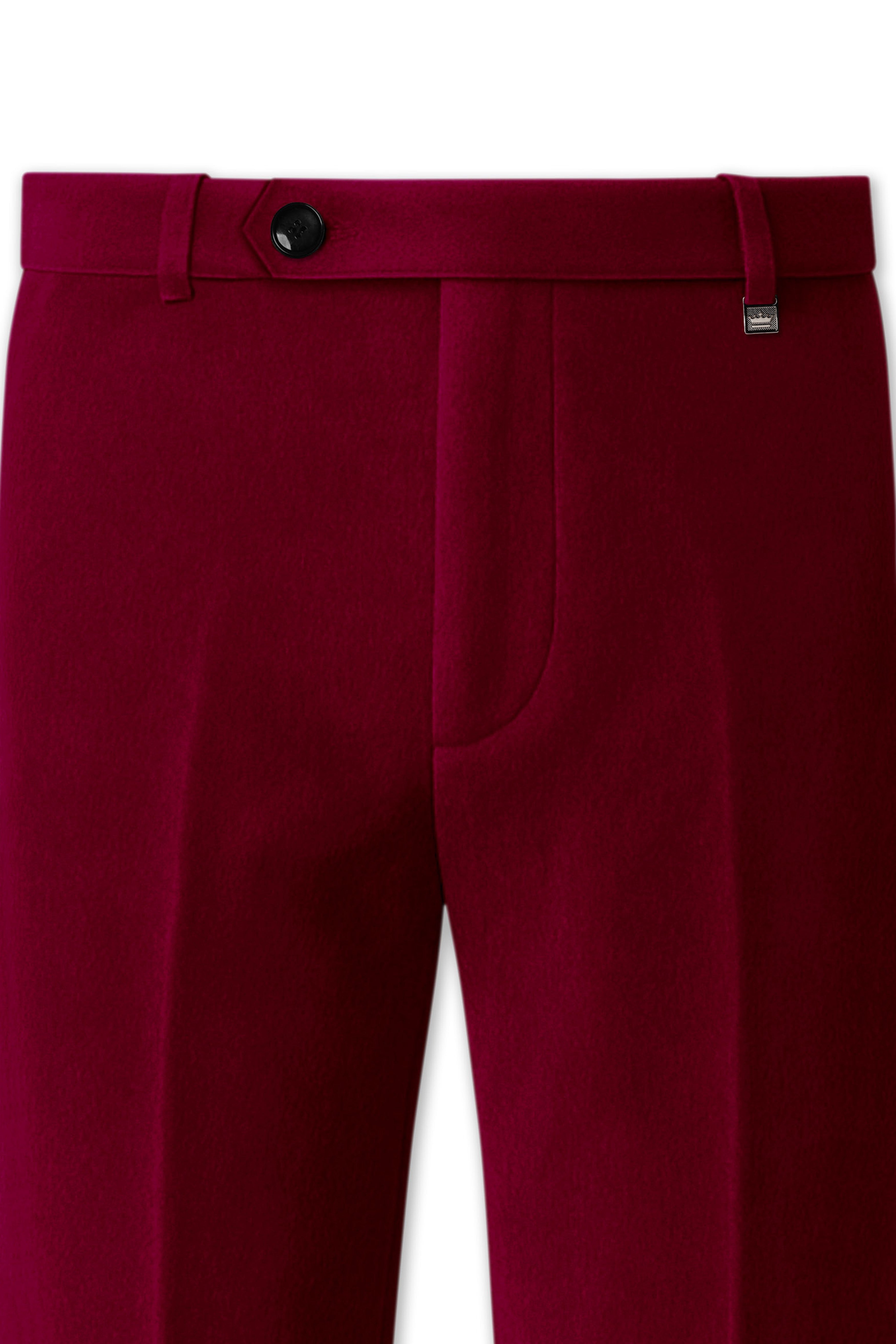 Amour-Scarlet Pink Velvet Stretchable Waistband Pant
