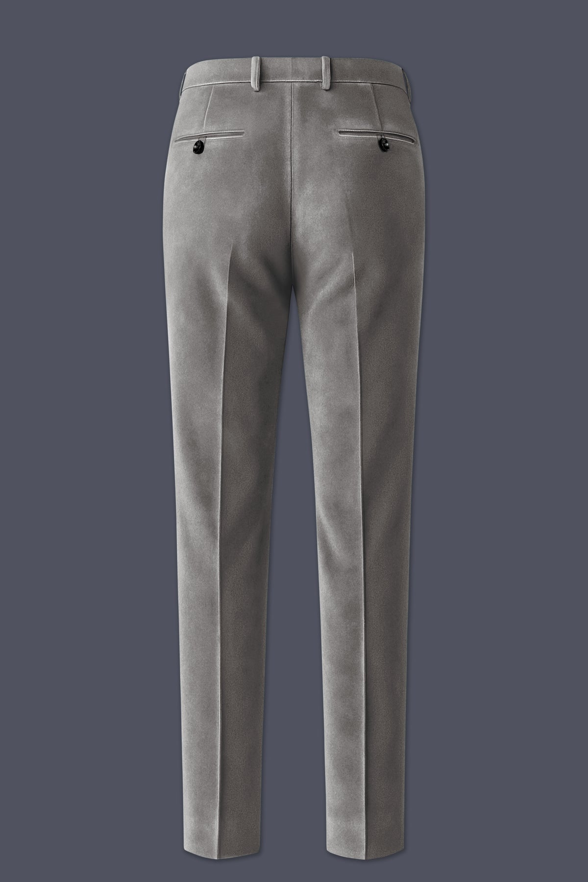 Noir-Chicago Gray Velvet Stretchable Waistband Pant