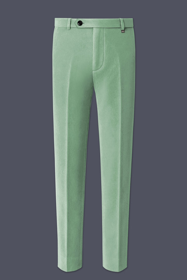 Nocturne-Amulet Green Velvet Stretchable Waistband Pant