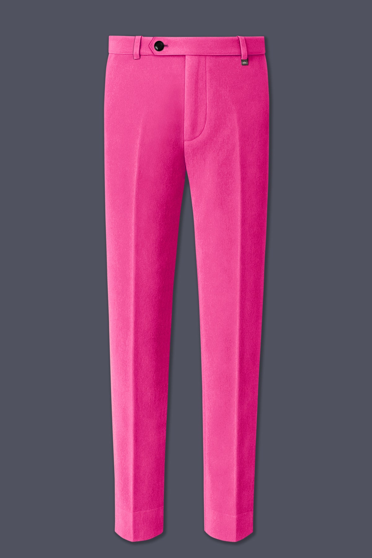 Roselle-Cerise Pink Velvet Stretchable Waistband Pant