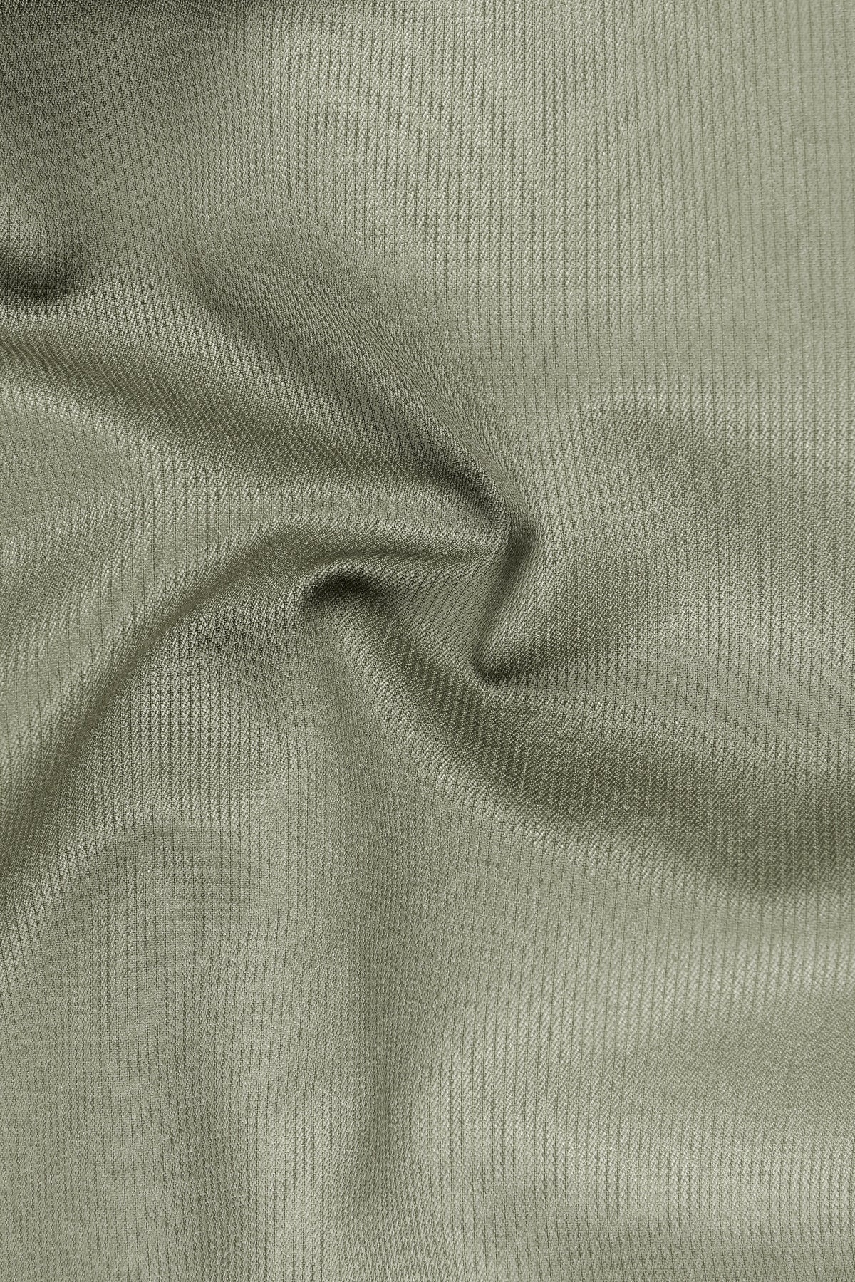 Elysian-Sage Green Diamond Textured Wool Rich Slight Stretch Waistband Pant