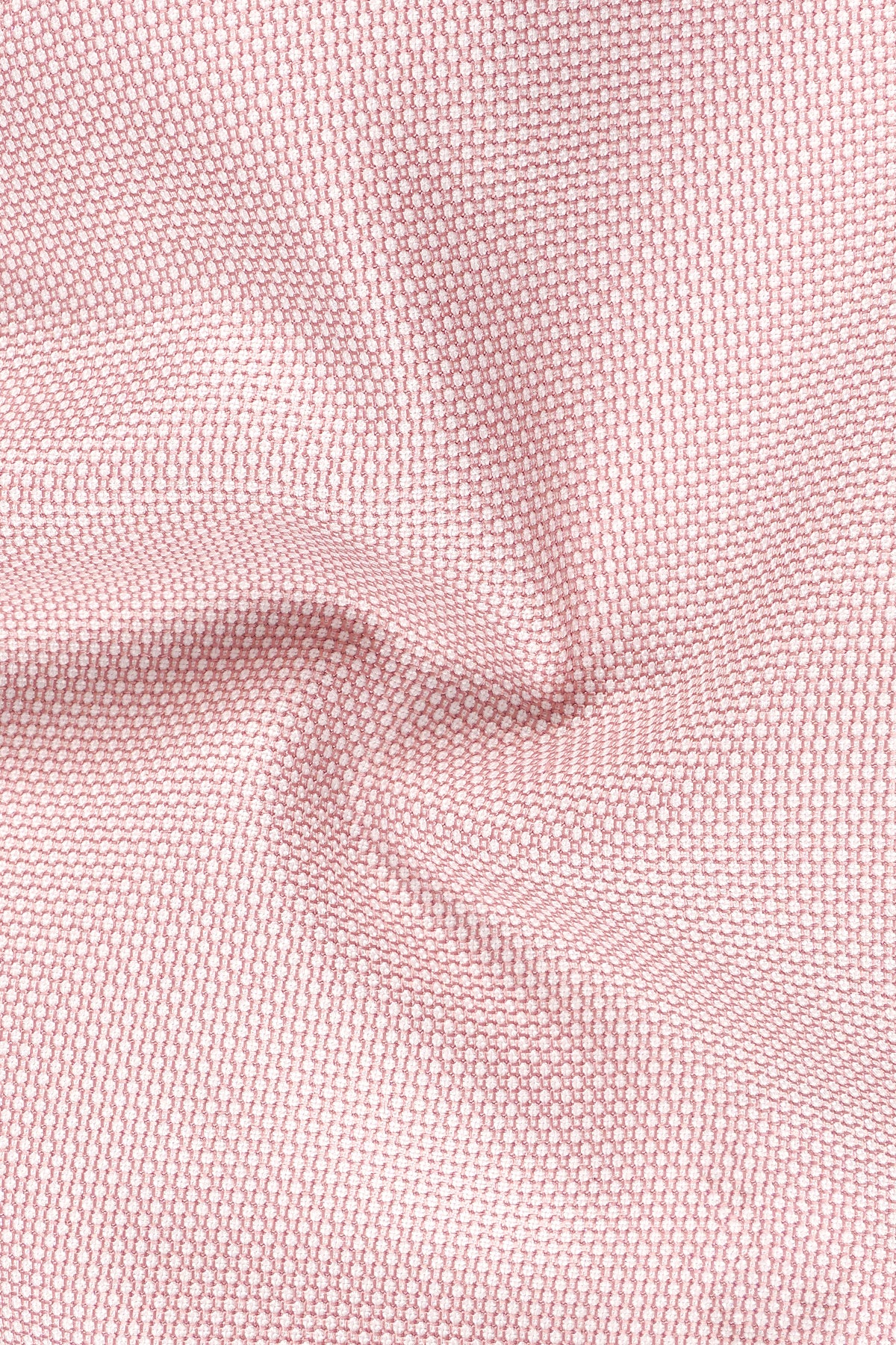 Blush-Cosmos Pink Diamond Textured Wool Rich Slight Stretch Waistband Pant