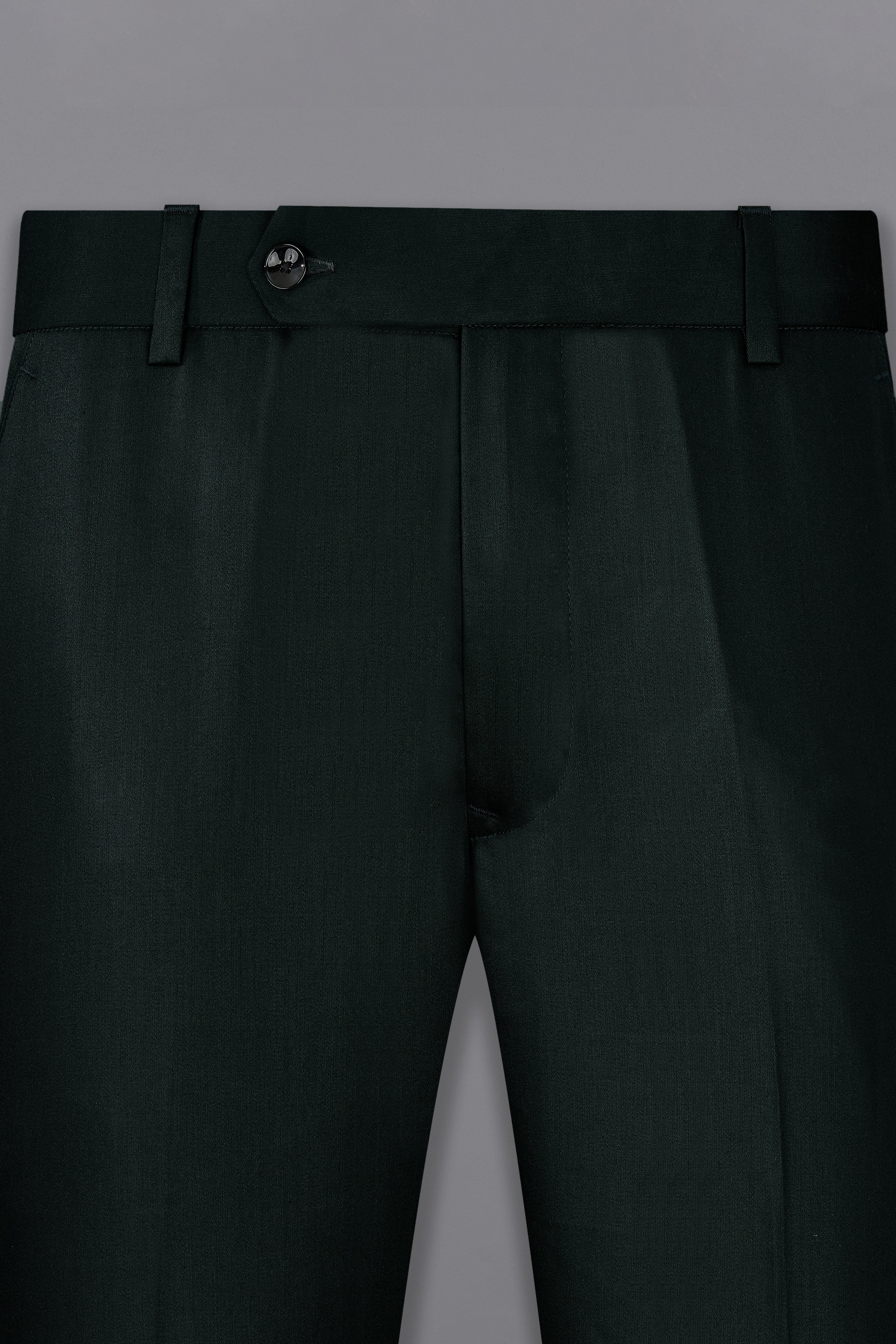Juniper Green Subtle Sheen Double Breasted Trench Coat with Pant
