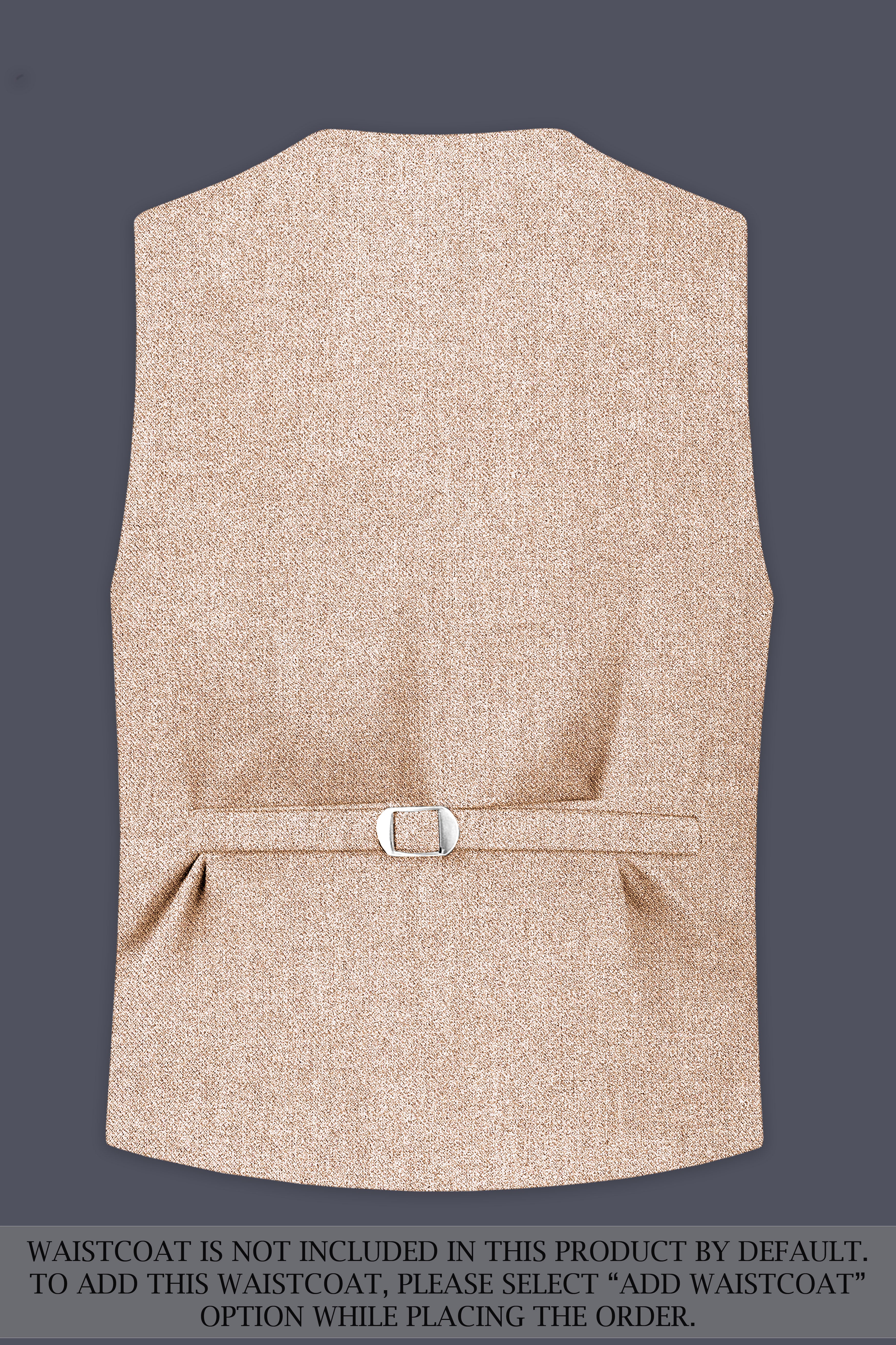 Ivoro-Bizarre Cream Textured Tweed Single Breasted Overcoat With Pant