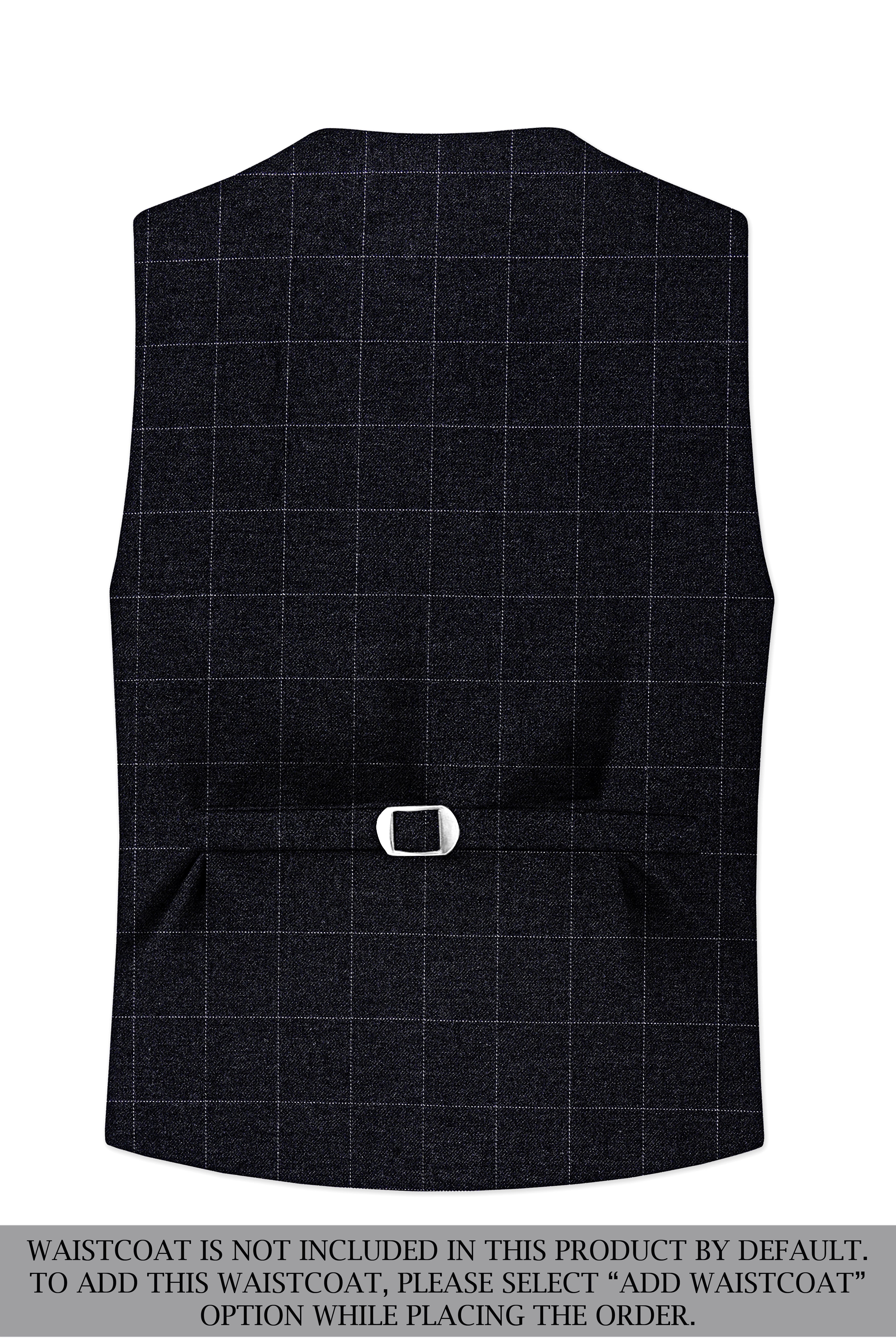 Fenrir-Shark Gray windowpane Tweed Single Breasted Overcoat With Pant