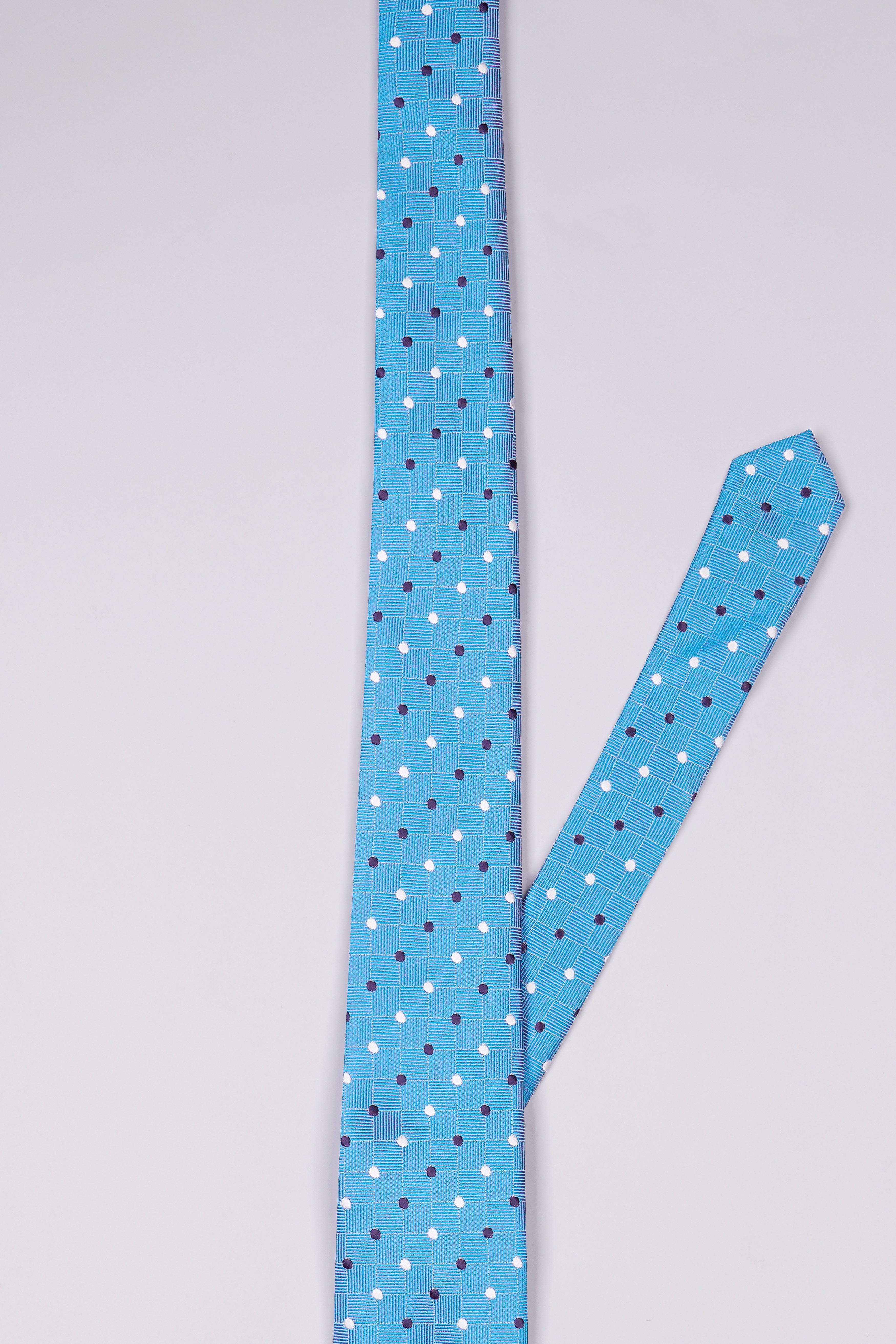 Shakespeare Light Blue Textutred Jacquard Tie with Pocket Square TP064